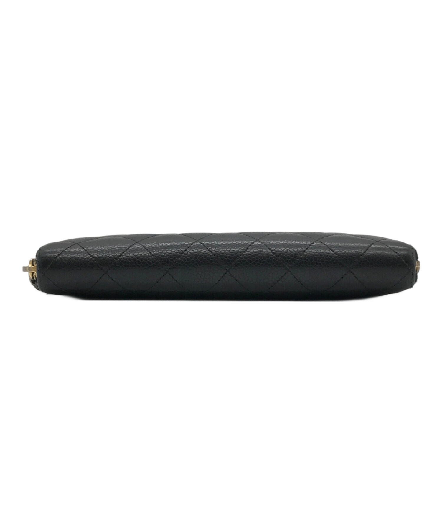 CHANEL シャネル/マトラッセキャビアスキンラウンジップウォレット/HUT*****/シャネル/SAランク/67【中古】 中古・古着通販】CHANEL (シャネル) ココマークキャビアスキンラウンド