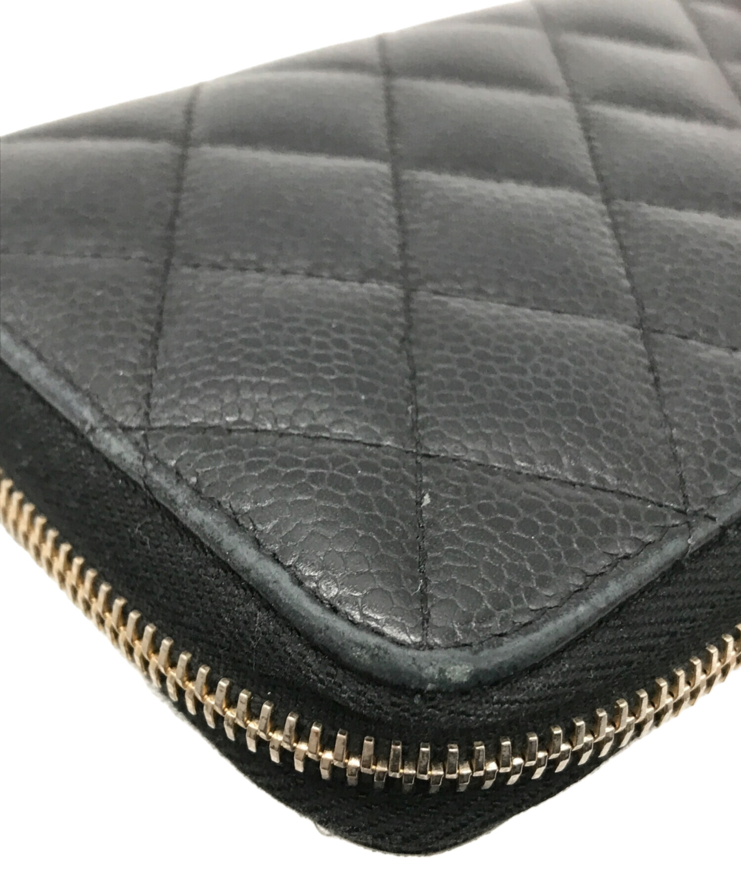 中古・古着通販】CHANEL (シャネル) マトラッセキャビアスキンラウンド 