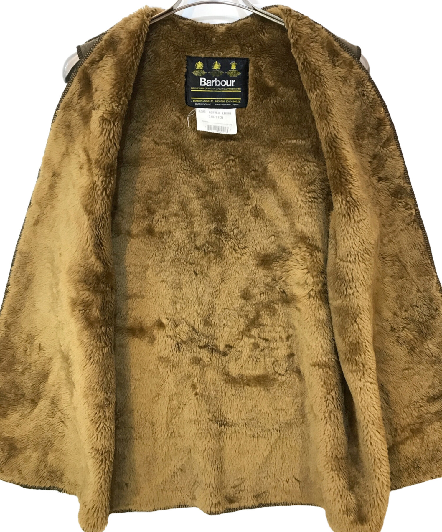中古・古着通販】Barbour (バブアー) ボアライナーベスト カーキ