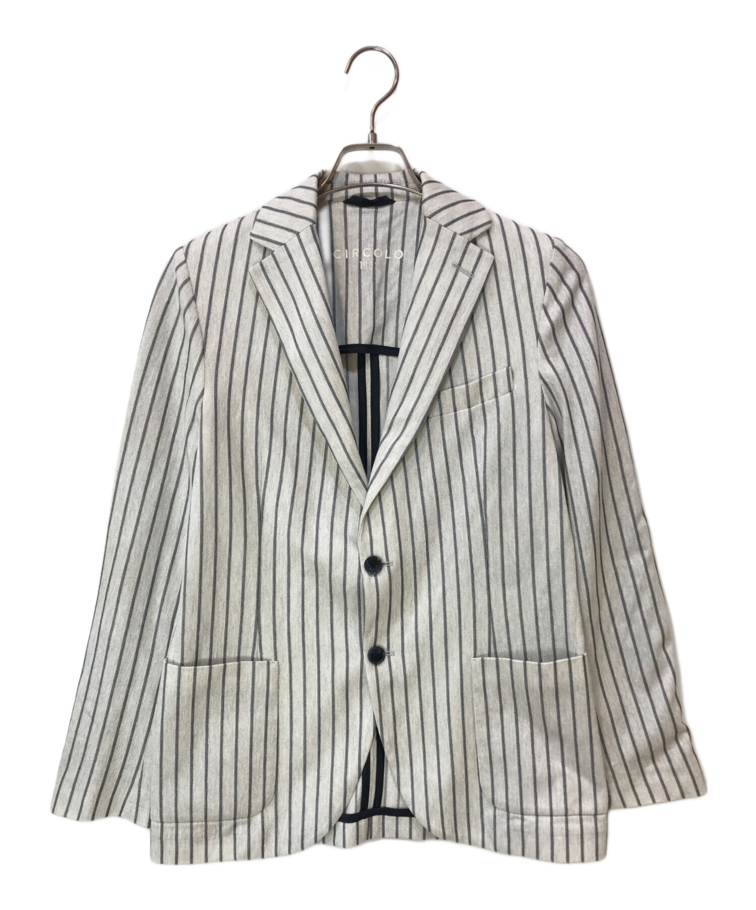 新品タグ付き　チルコロ　ジャケット　サイズ44 ストライプ 新品タグ付き チルコロ ジャケット サイズ44 ストライプ チルコロ1901