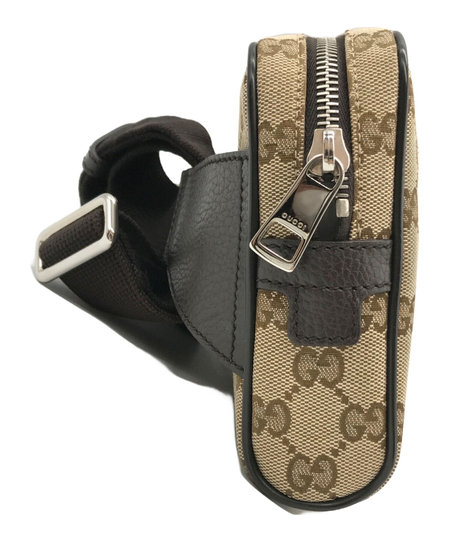 中古・古着通販】GUCCI (グッチ) GGキャンバスボディバッグ ベージュ