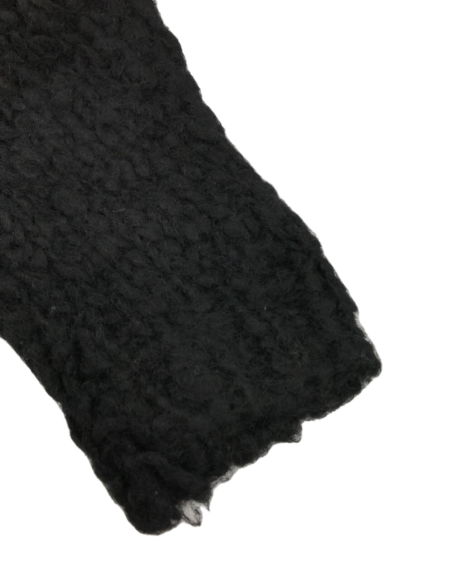 トリココムデギャルソン / ハイネック ニット ベスト リボン 黒 変形 トリココムデギャルソン / ハイネック ニット ベスト リボン 黒 変形