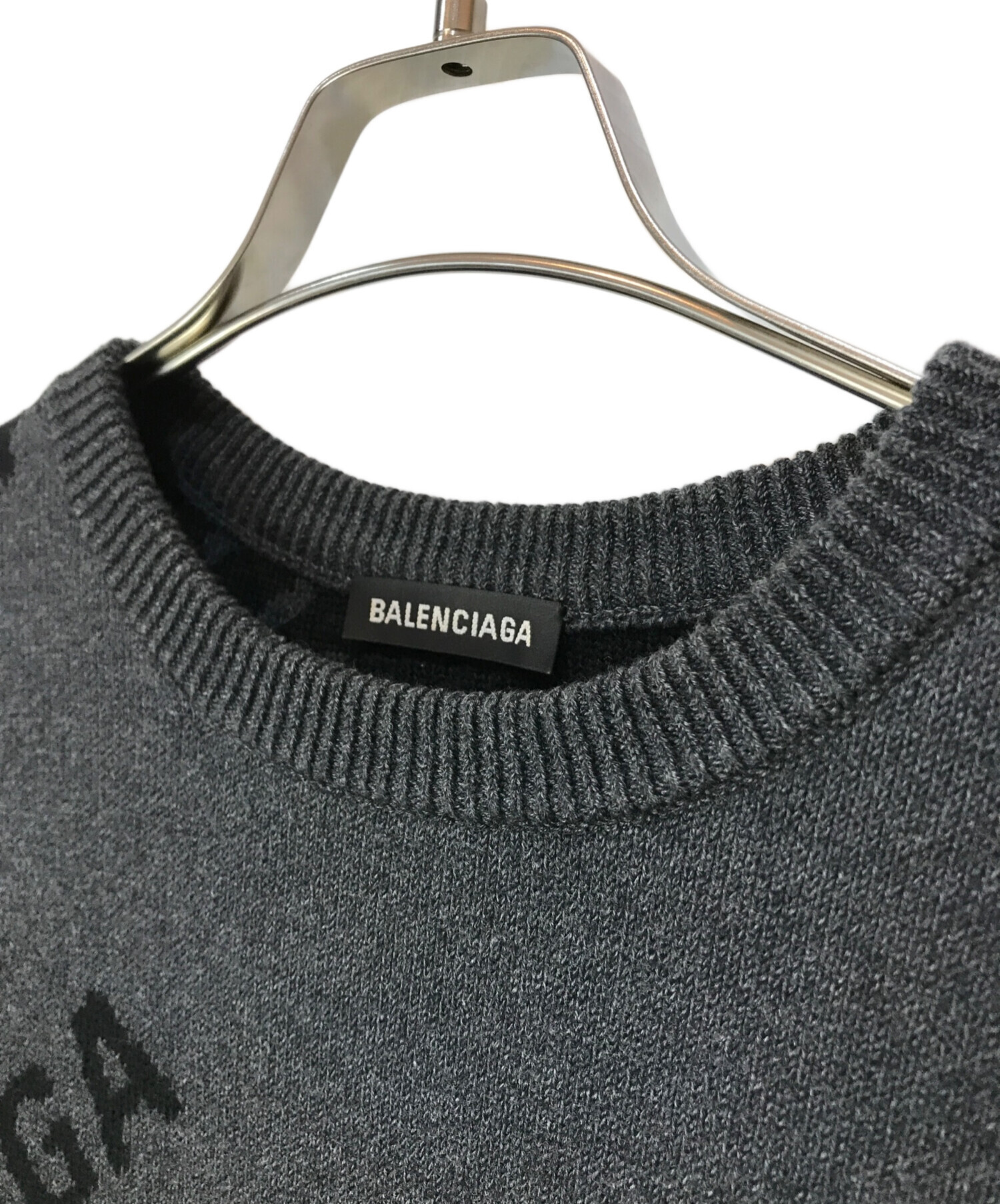 中古・古着通販】BALENCIAGA (バレンシアガ) ALLOVER LOGO CREW NECK 