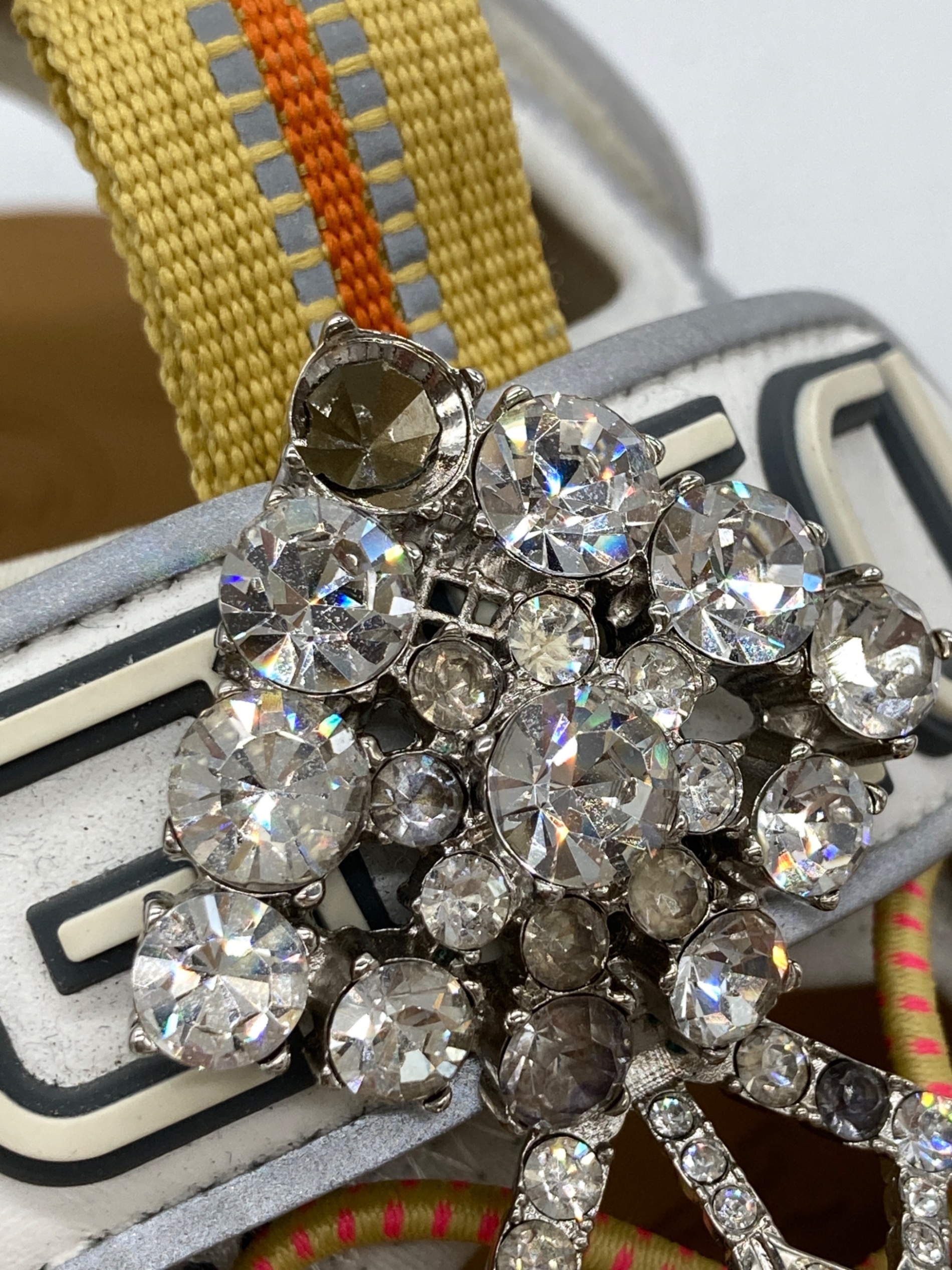 中古・古着通販】GUCCI (グッチ) レザー メッシュ ビジュー ベルクロ