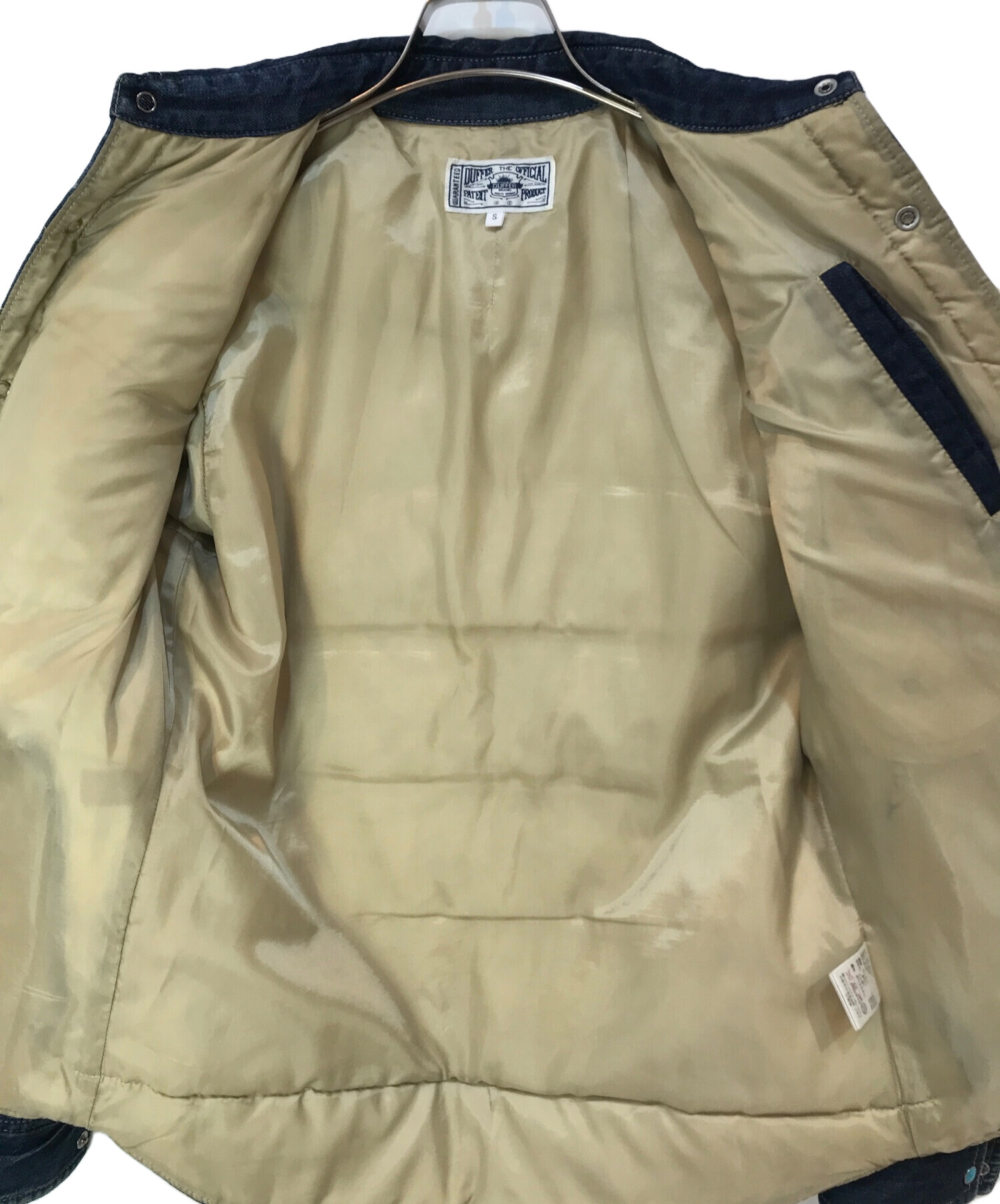 中古・古着通販】DUFFER (ダファー) ダウンデニムジャケット 中古・古着通販】DUFFER (ダファー) ダウンデニムジャケット