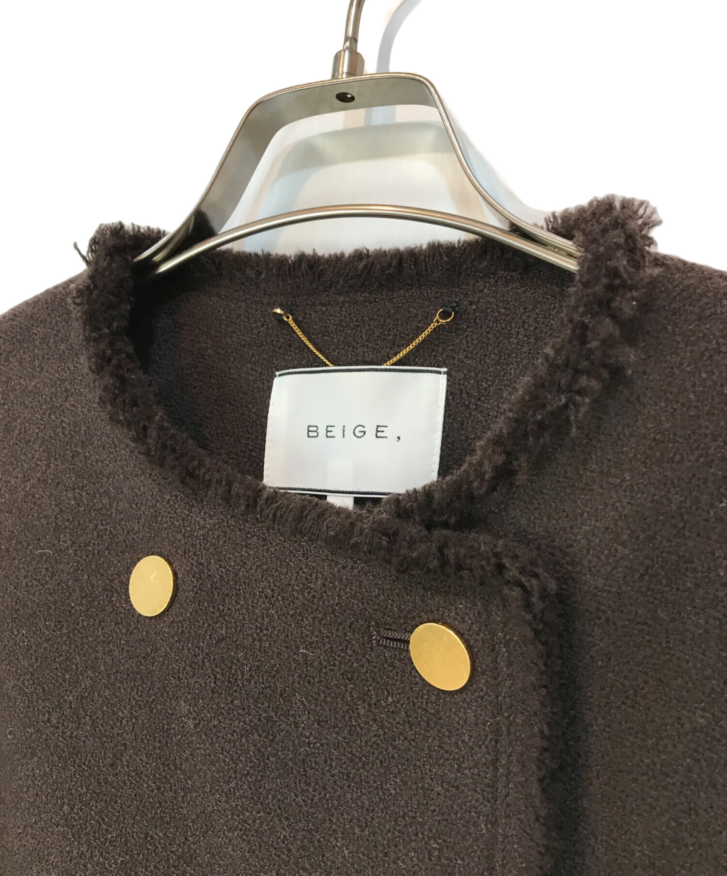 BEIGE MILLAM ツイードジャケット ノーカラー 2 ベイジ BEIGE MILLAM ツイードジャケット ノーカラー 2 ベイジ ジャケット