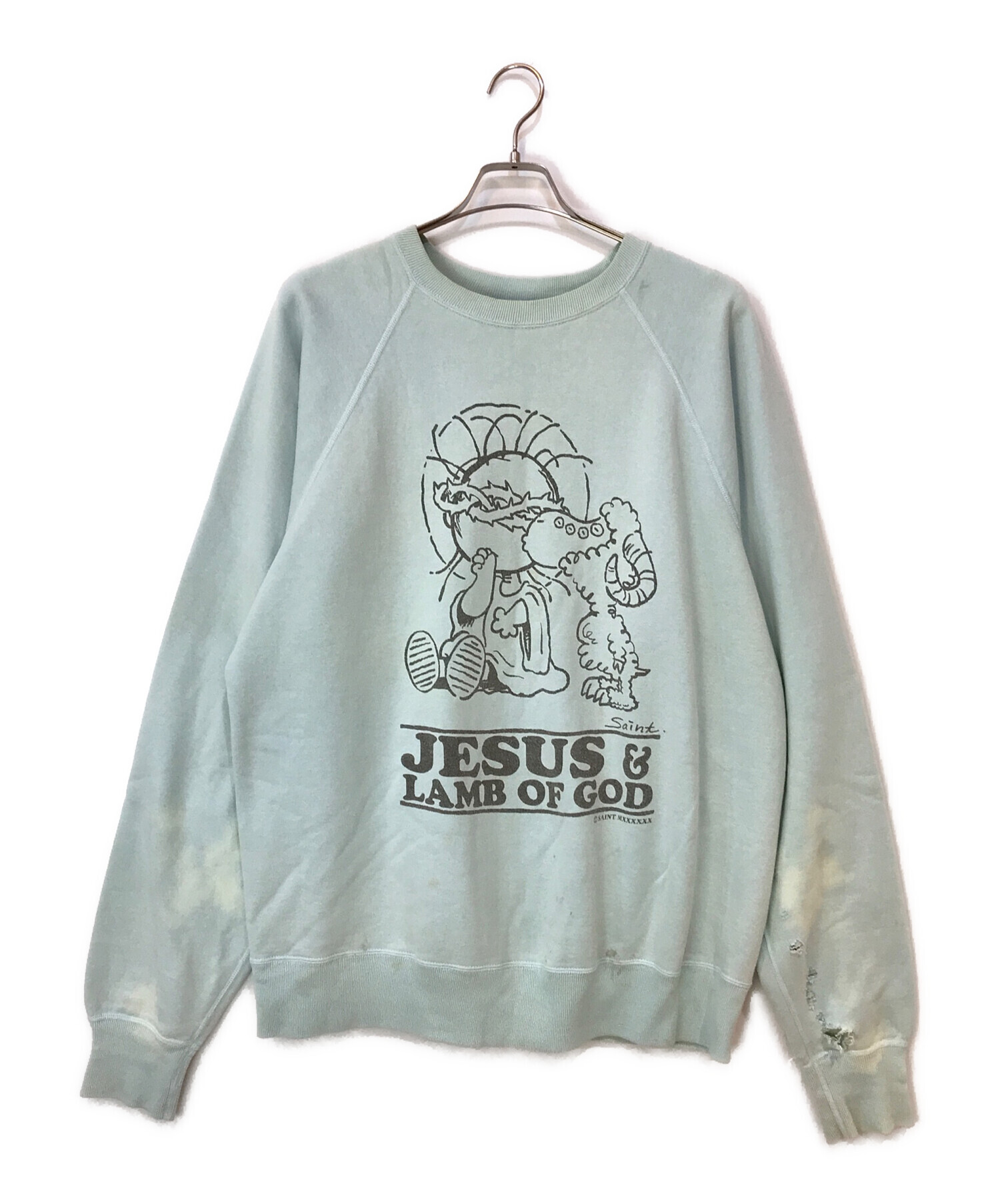 セントマイケル』 (XL) 23aw JESUSプリントクルーネックスウェット