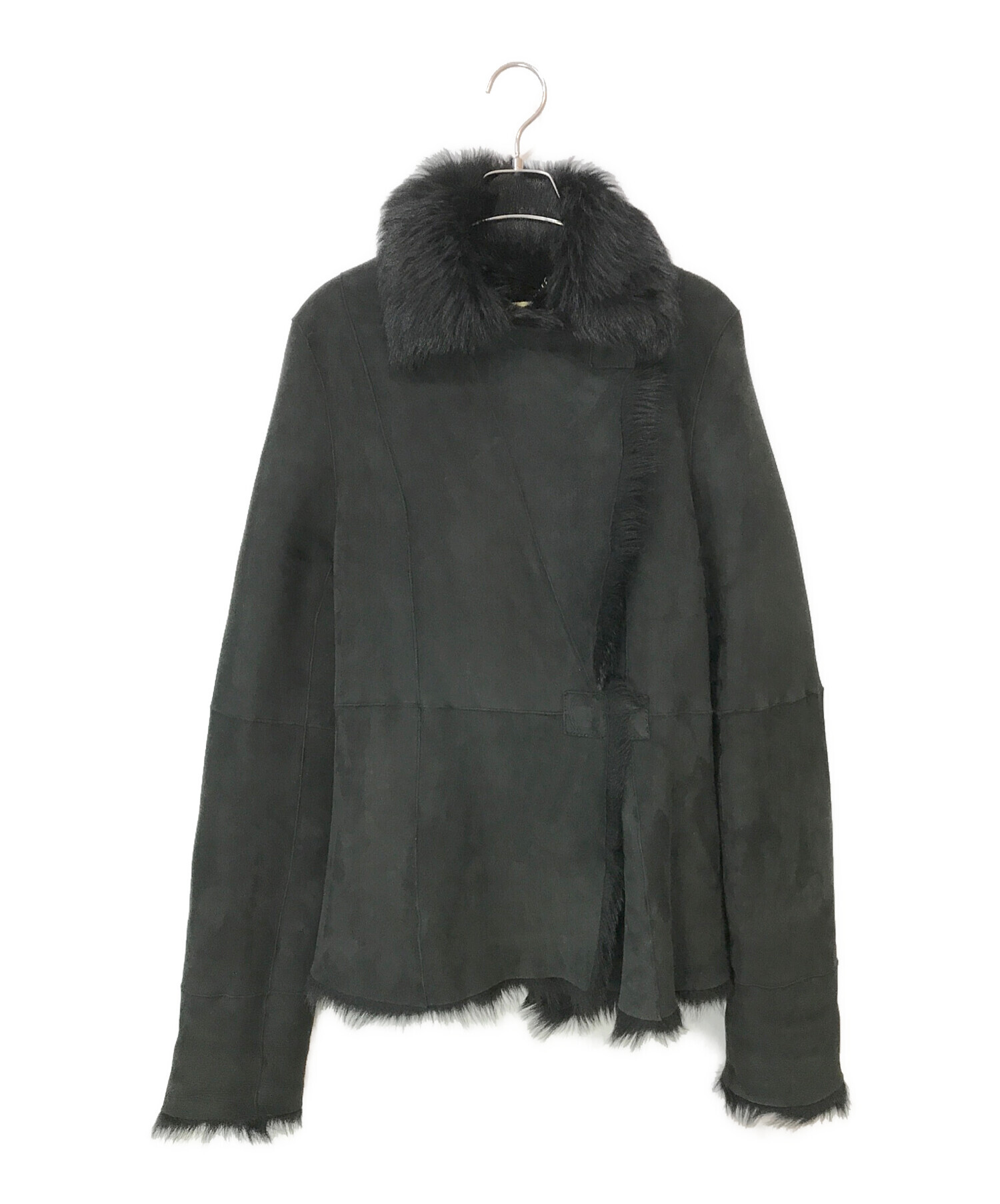 ダナキャランニューヨーク ファーコートムートンジャケットDKNY