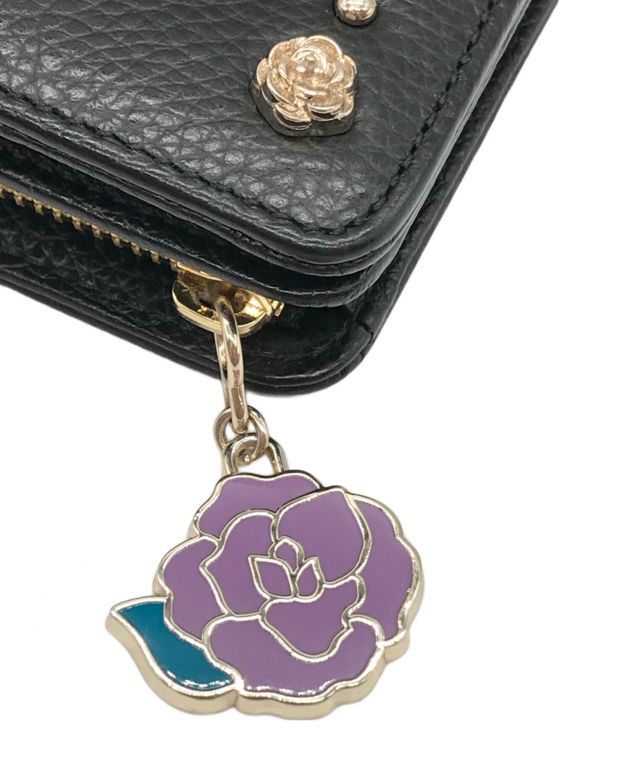 【新品】アナスイ✨バレンシア Lファスナー２つ折り財布 イエロー 中古・古着通販】ANNA SUI (アナスイ) バレンシア Lファスナー2つ折り