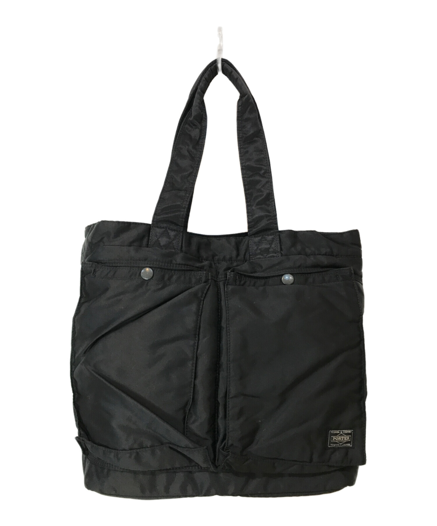 中古・古着通販】PORTER (ポーター) TANKER TOTE BAG ブラック 中古・古着通販】PORTER (ポーター) TANKER TOTE BAG ブラック