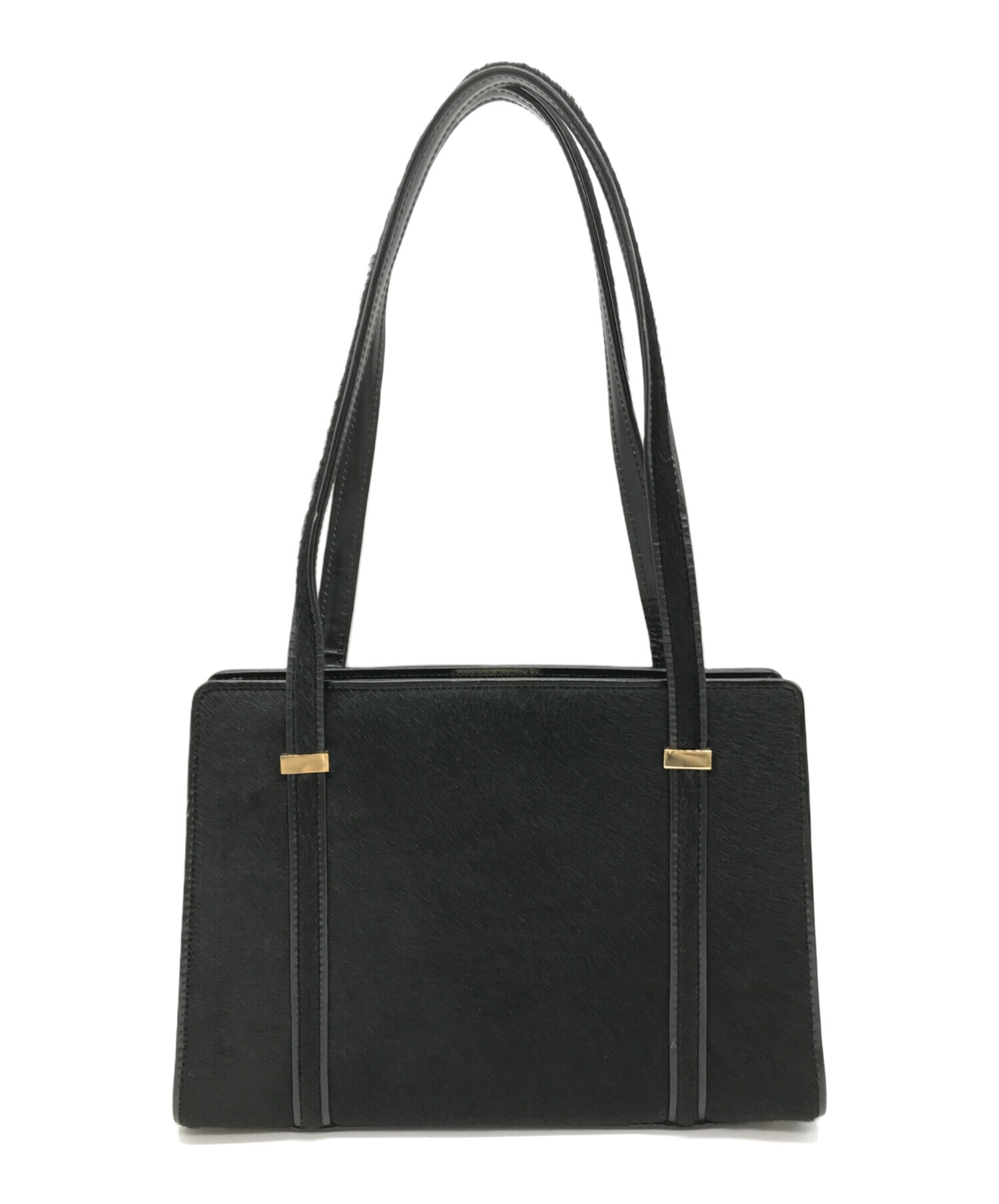 GUCCI ブラックハラコショルダーバッグ 中古・古着通販】GUCCI (グッチ) ハラコレザー ショルダーバッグ