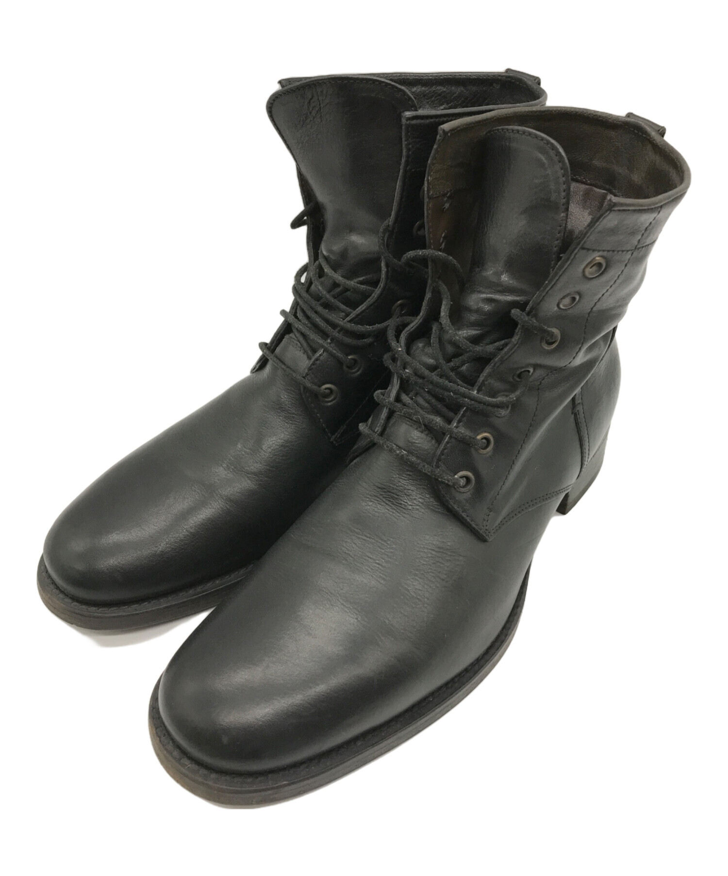 未使用ブッテロ サイドジップブーツ 41 27cm バケッタ加工スエード 黒 ☆ブッテロ ブーツ 41☆ ブッテロ ブーツ ジップ 41 BUTTERO - BUTTERO