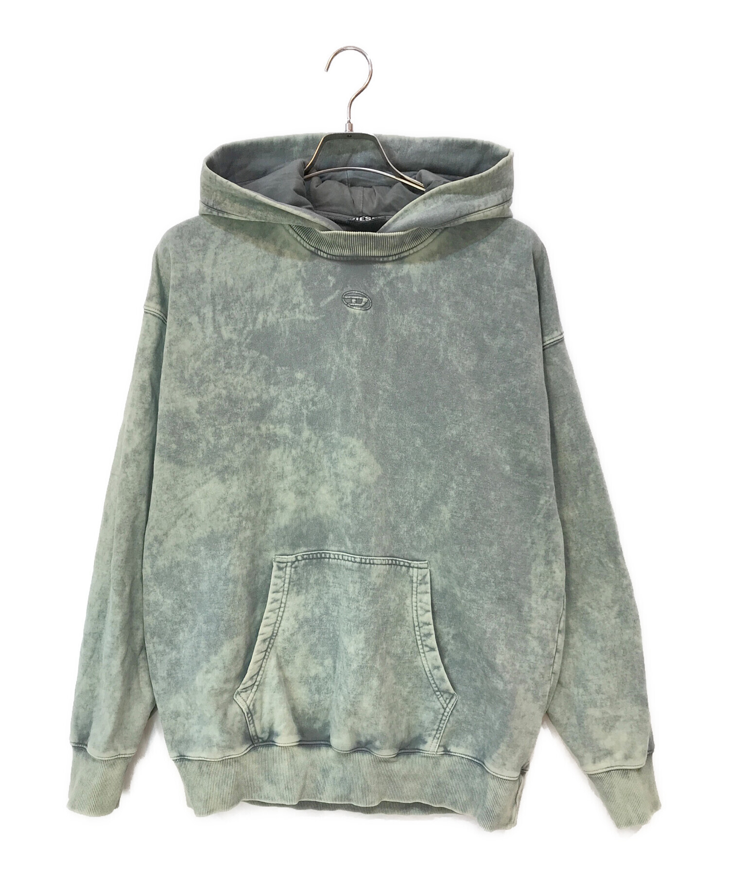 中古・古着通販】DIESEL (ディーゼル) ブリーチ加工パーカー グレー 