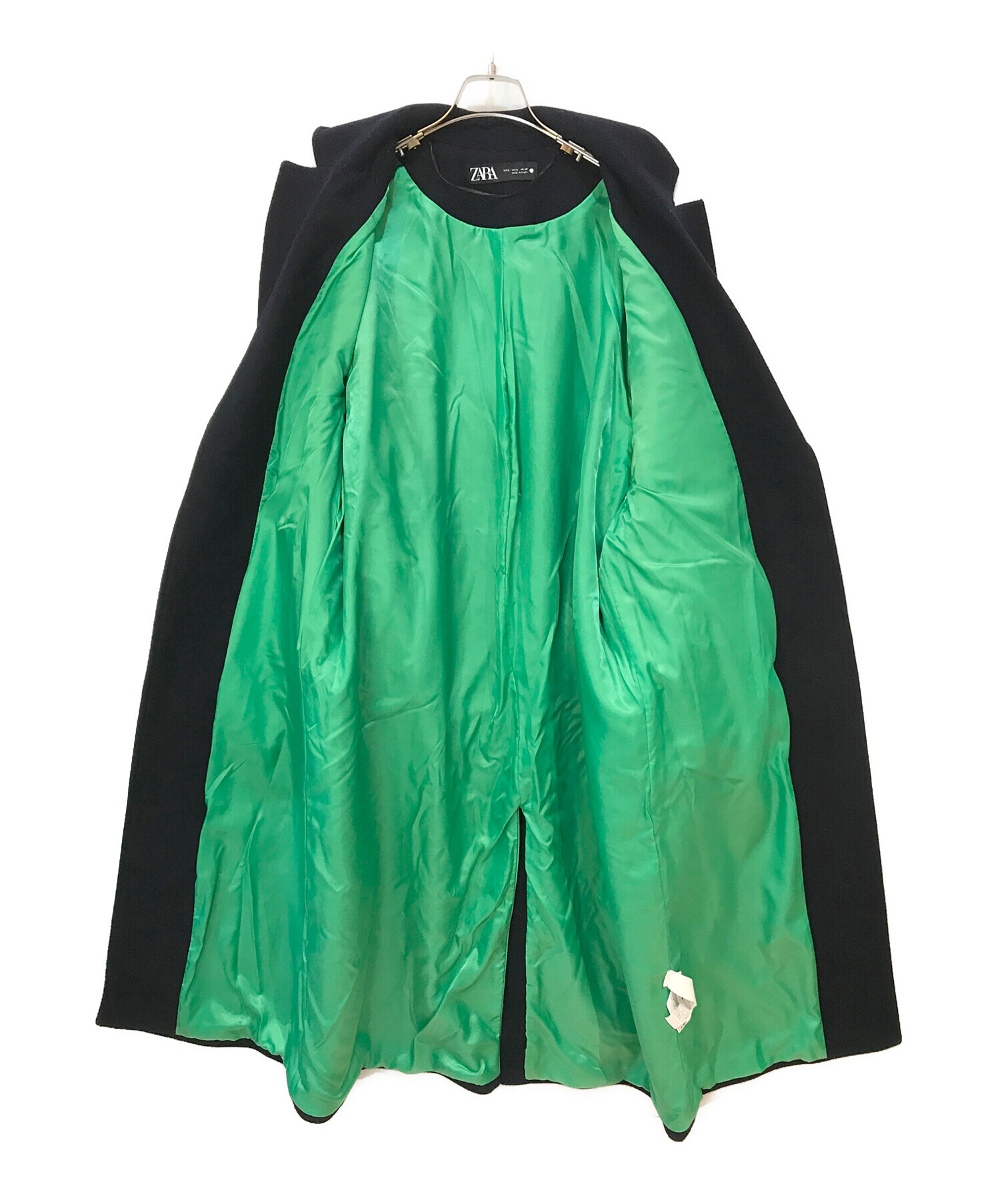 ZARA マッチングボンバーコート 美品】ZARA マッチングボンバーコート ネイビー M ZARA マッチング