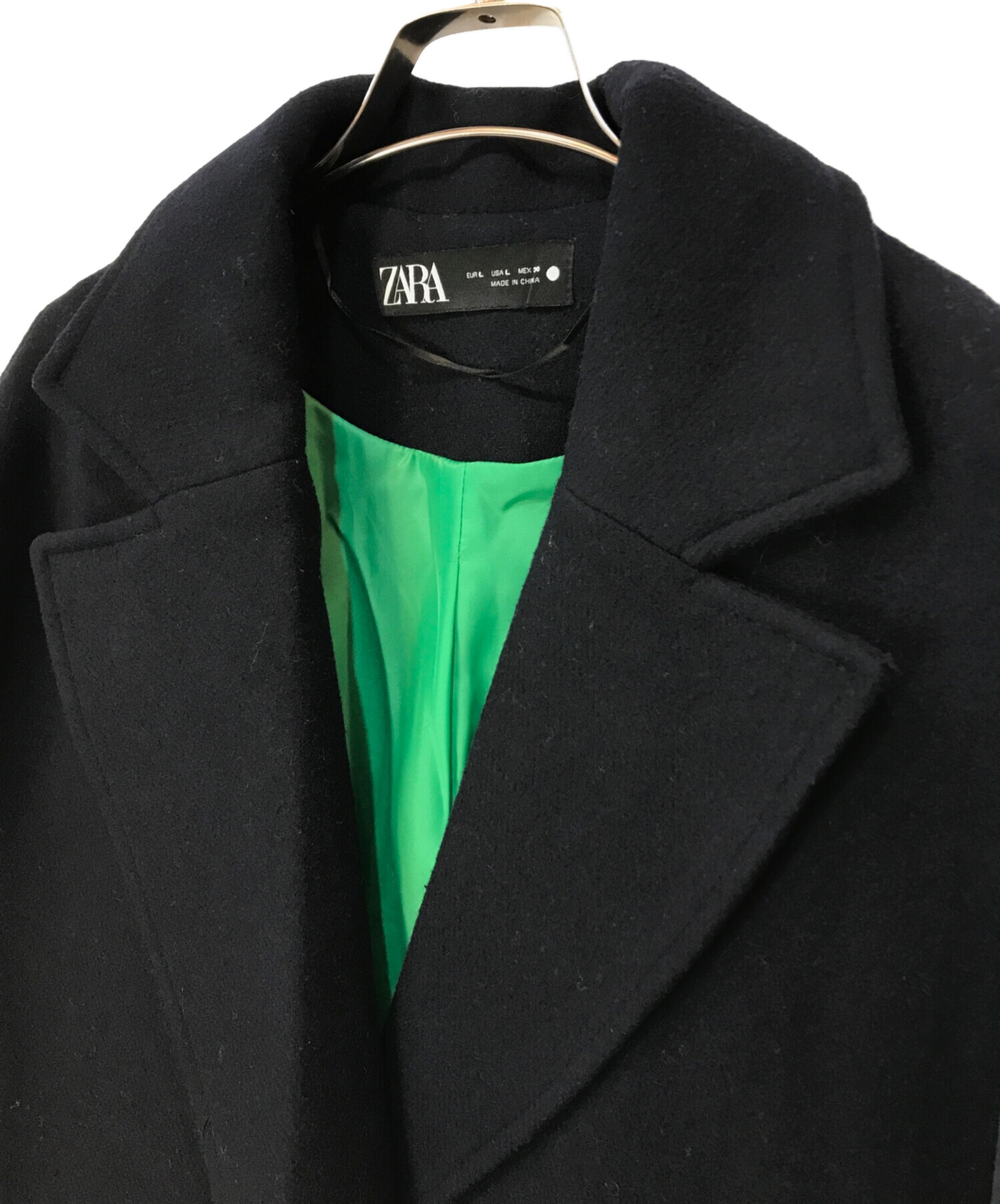 中古・古着通販】ZARA (ザラ) マッチングボンバーコート ブラック