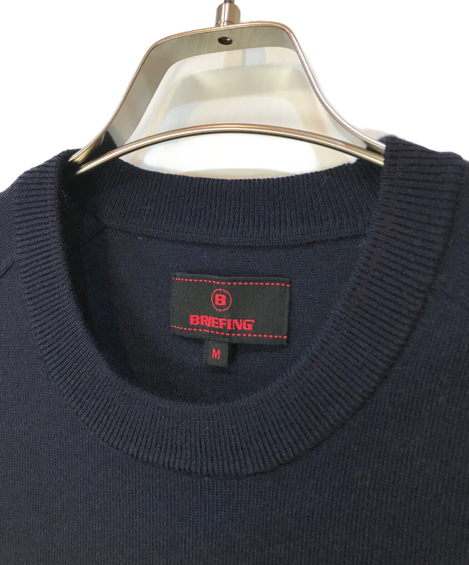 最終値下　24AW完売新作新品未使用タグ無:ブリーフィング セーター 黒M 中古・古着通販】BRIEFING (ブリーフィング) EX FINE MERINO CREW NECK