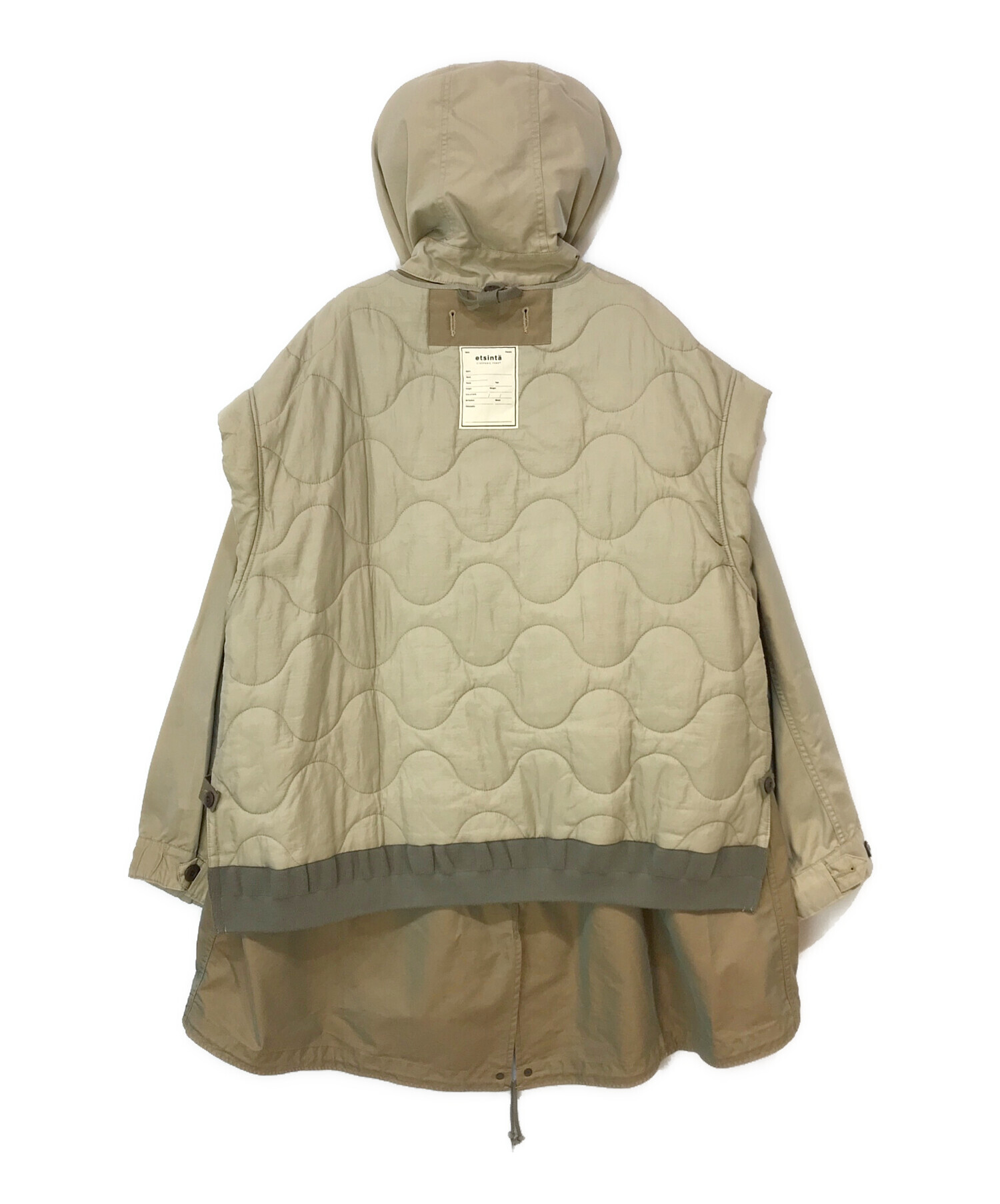 美品✨etsinta エシンタ マルチウェイモッズコート 3WAY カーキ 中古・古着通販】etsinta (エシンタ) マルチウェイモッズコート カーキ