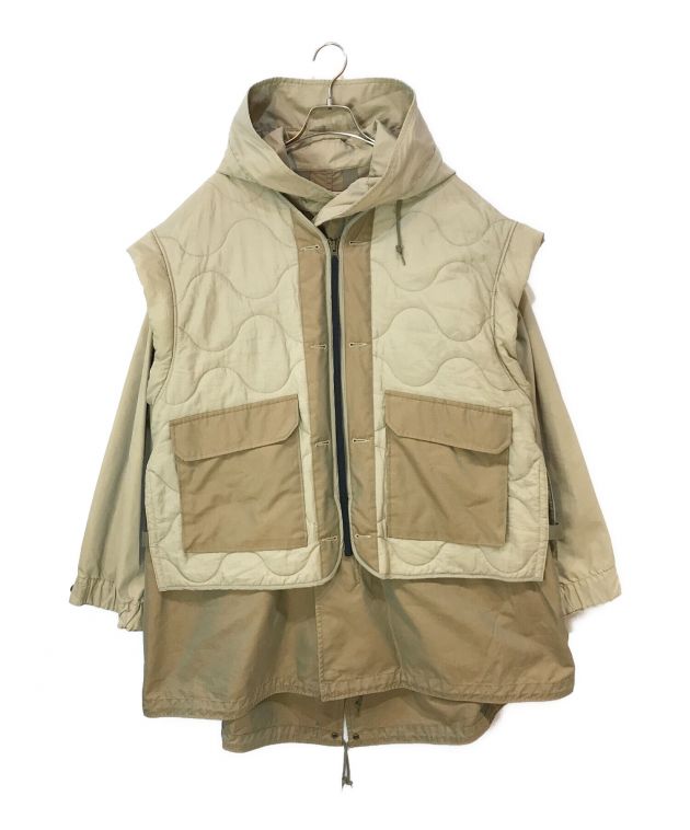 美品✨etsinta エシンタ マルチウェイモッズコート 3WAY カーキ 中古・古着通販】etsinta (エシンタ) マルチウェイモッズコート カーキ