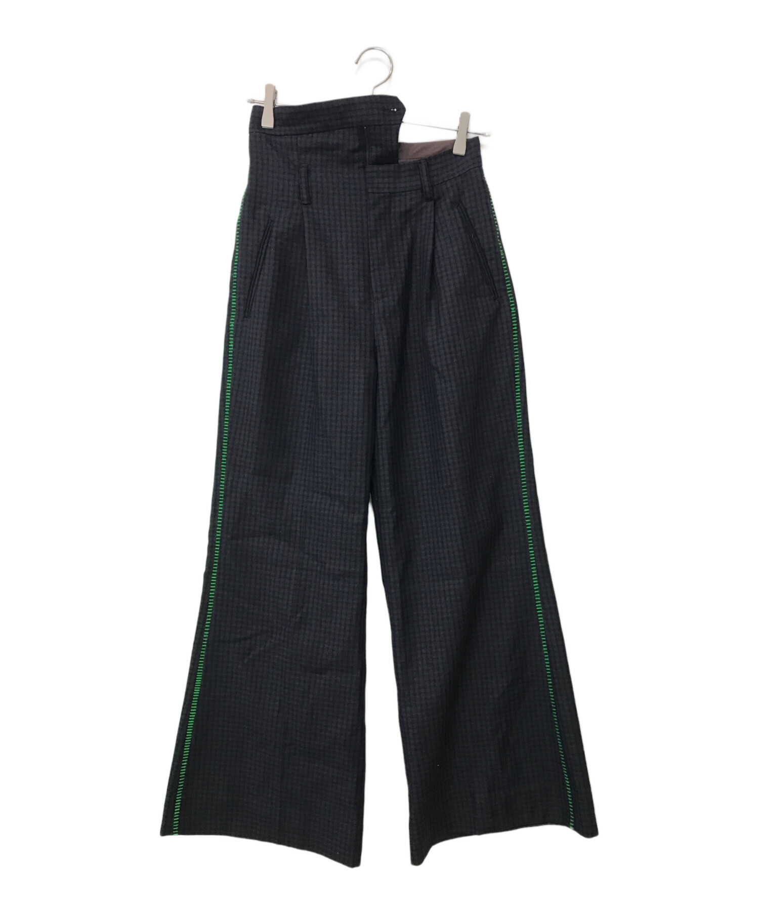 中古・古着通販】KOLOR (カラー) チェック柄フレアパンツ
