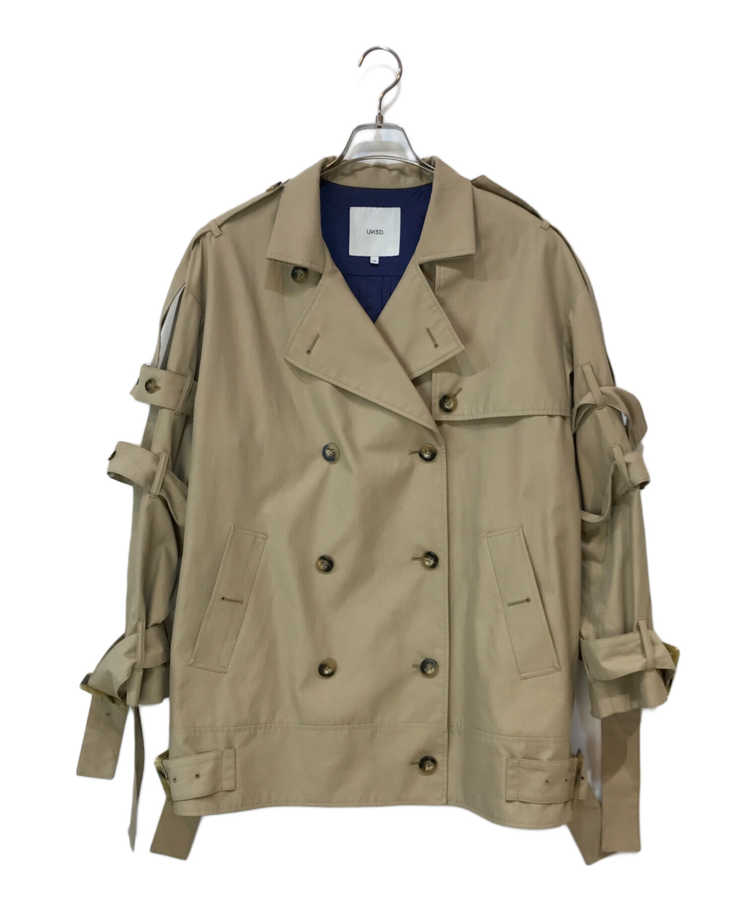 中古・古着通販】UN3D. (アンスリード) ベルテッドショートトレンチ