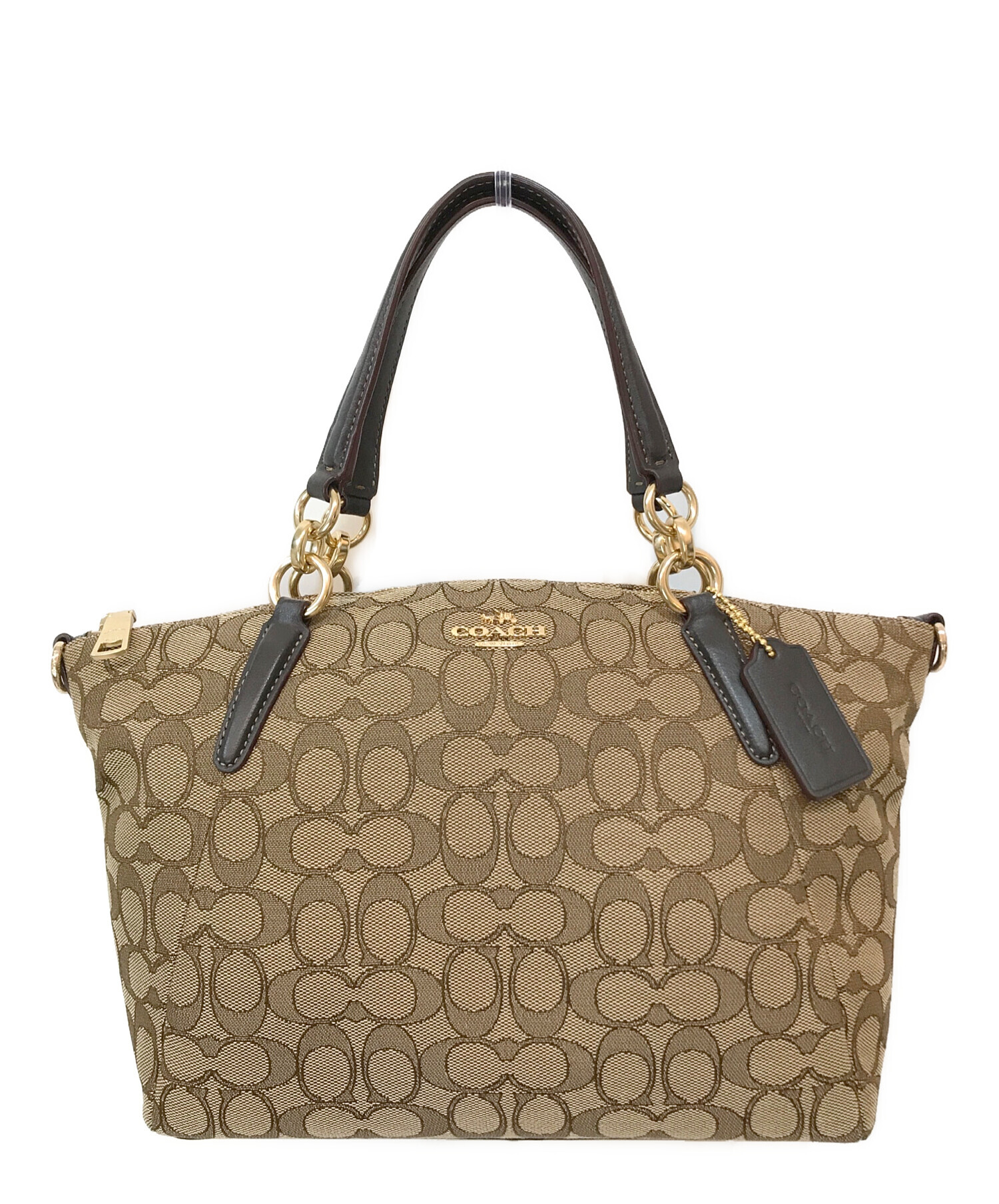 中古・古着通販】COACH (コーチ) シグネチャートートバッグ ベージュ