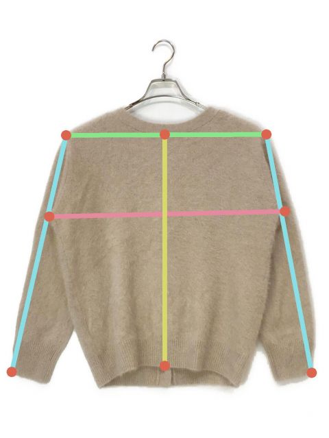 3WAY✨ シーナリー ファーカシミヤ ニットカーディガン ベージュ ウール F SHENERY（シーナリー）の「【全骨格◎/やわらかな肌触り】ファー