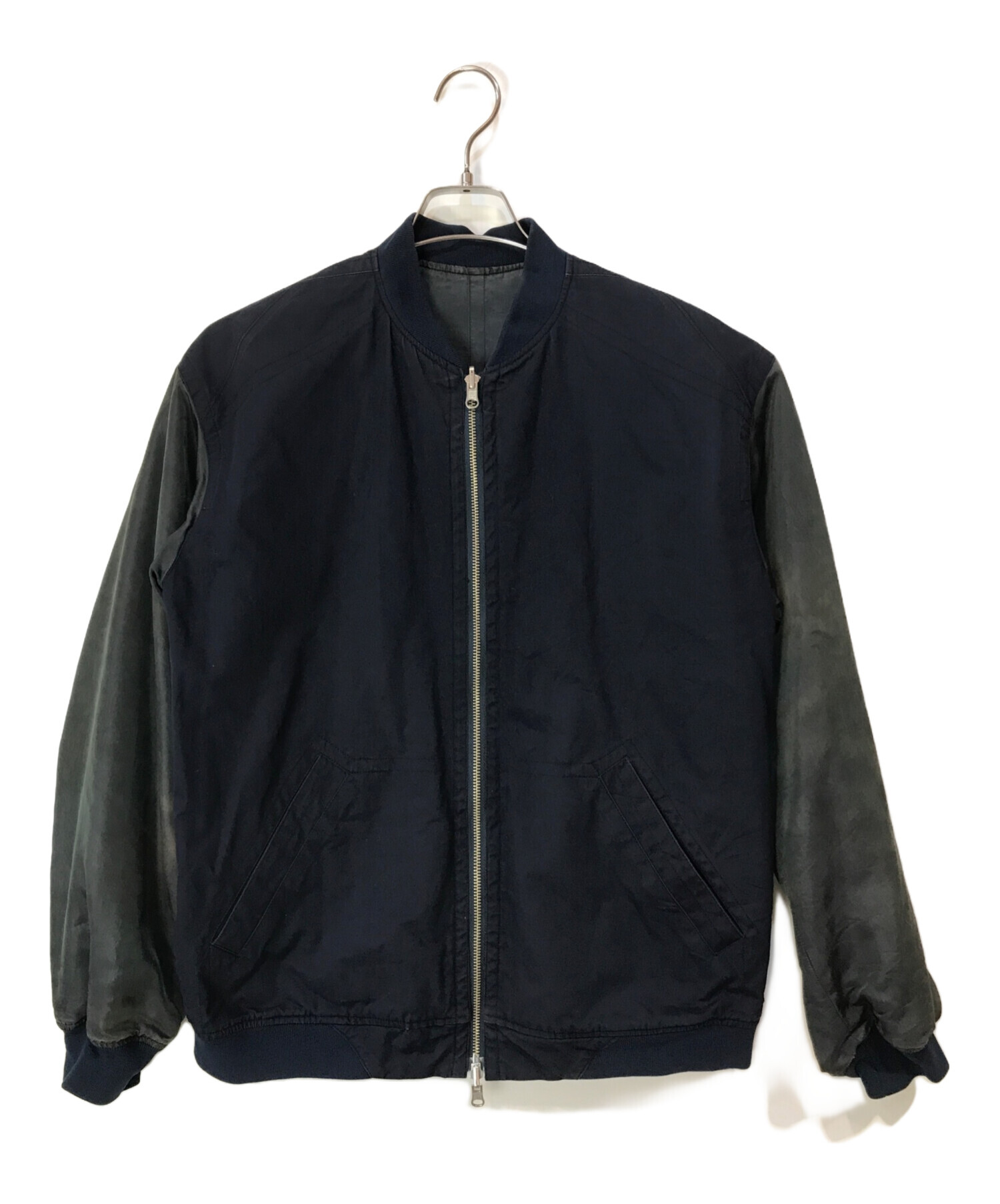 中古・古着通販】URU (ウル) リバーシブルブルゾン ネイビー サイズ:2 中古・古着通販】URU (ウル) リバーシブルブルゾン ネイビー サイズ:2