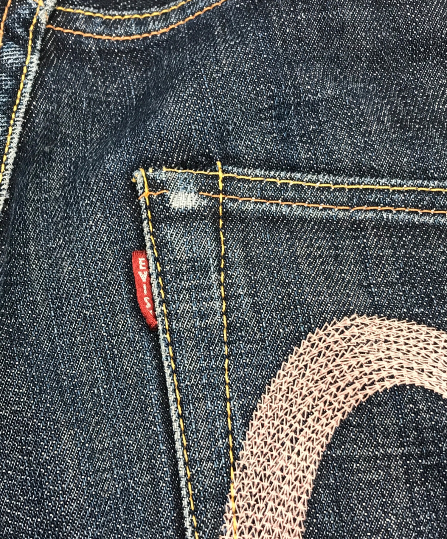 中古】 EVISU エヴィス NO.2 セルビッチ カモメ刺繍デニムパンツ 