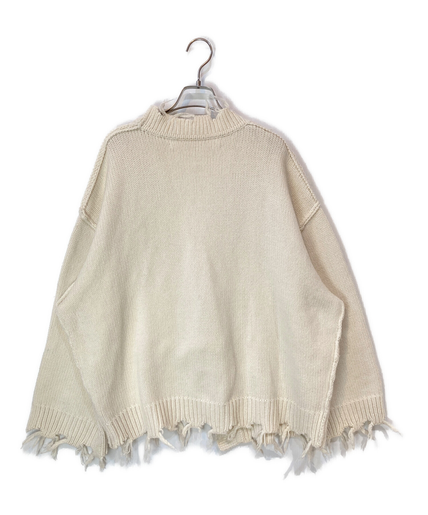 中古・古着通販】PERVERZE (パーバーズ) クラッシュワイドニット