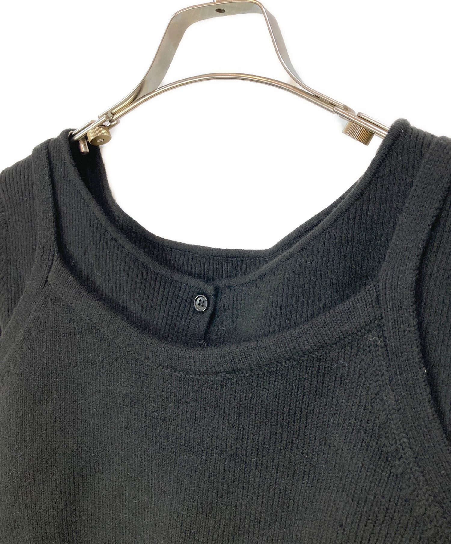 中古・古着通販】CLANE (クラネ) BUSTIER SET BOAT NECK KNIT CARDIGAN