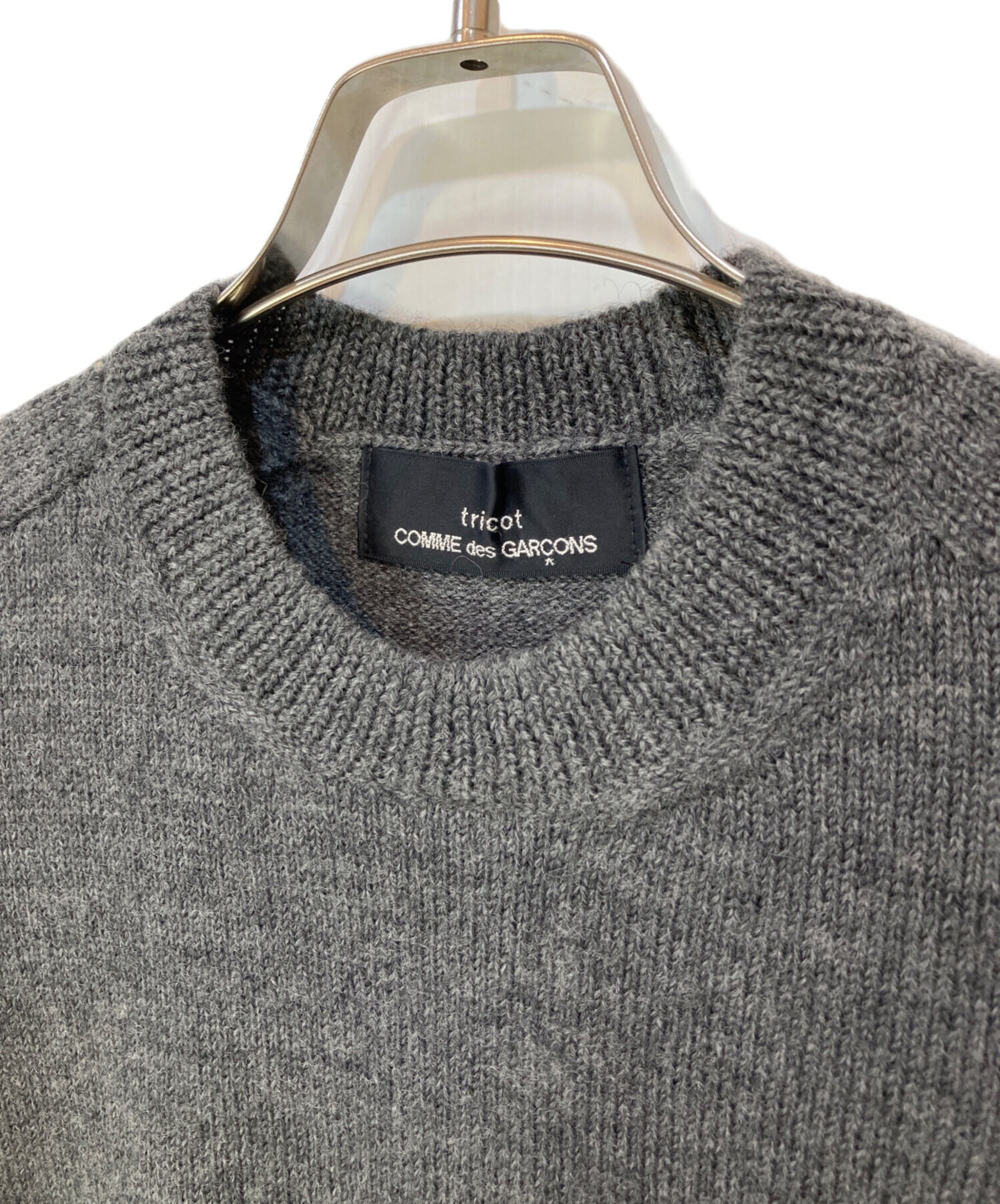 トリココムデギャルソン　グレーニットアウター 中古・古着通販】tricot COMME des GARCONS (トリココムデギャルソン