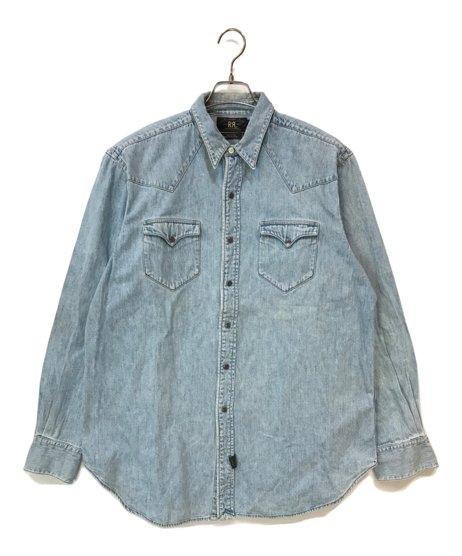 中古・古着通販】RRL (ダブルアールエル) デニムウエスタンシャツ 