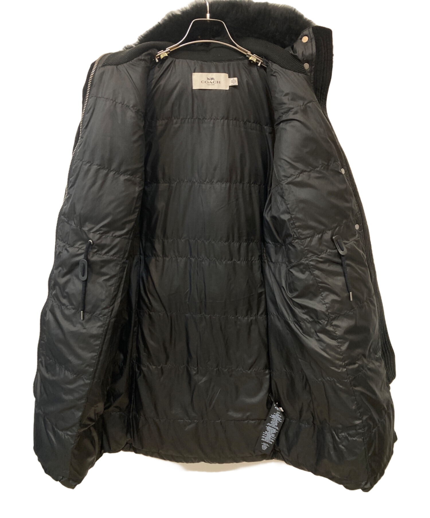 中古・古着通販】COACH (コーチ) ダウンコート ブラック サイズ:XS