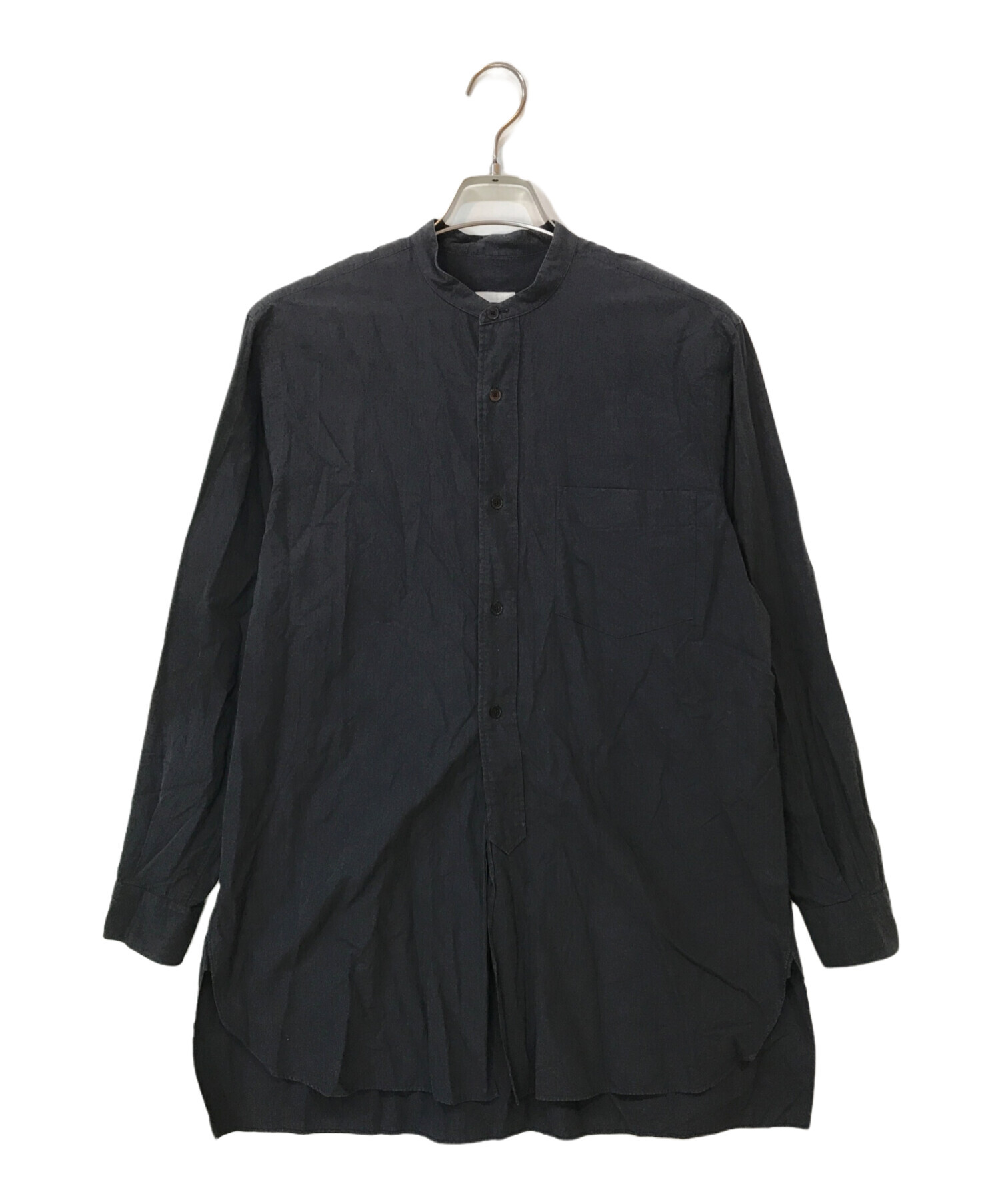 中古・古着通販】COMOLI (コモリ) 21SS BAND COLLAR SHIRT ブラック 