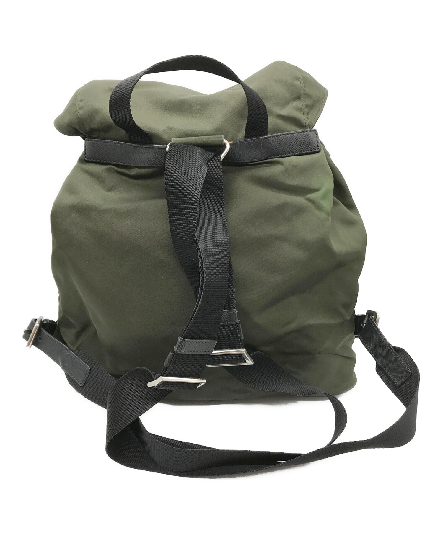 中古・古着通販】PRADA (プラダ) MIMETICO ナイロンリュック グリーン 