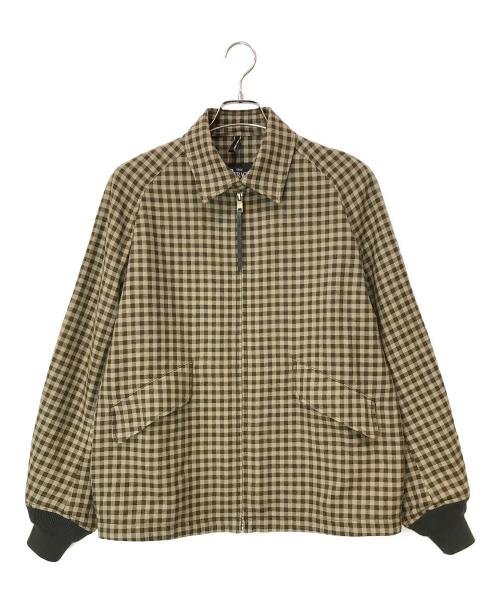 THE RERACS リラクス チェック柄ジップアップジャケット ブラウン 3052003107276367_01_6148w.jpeg