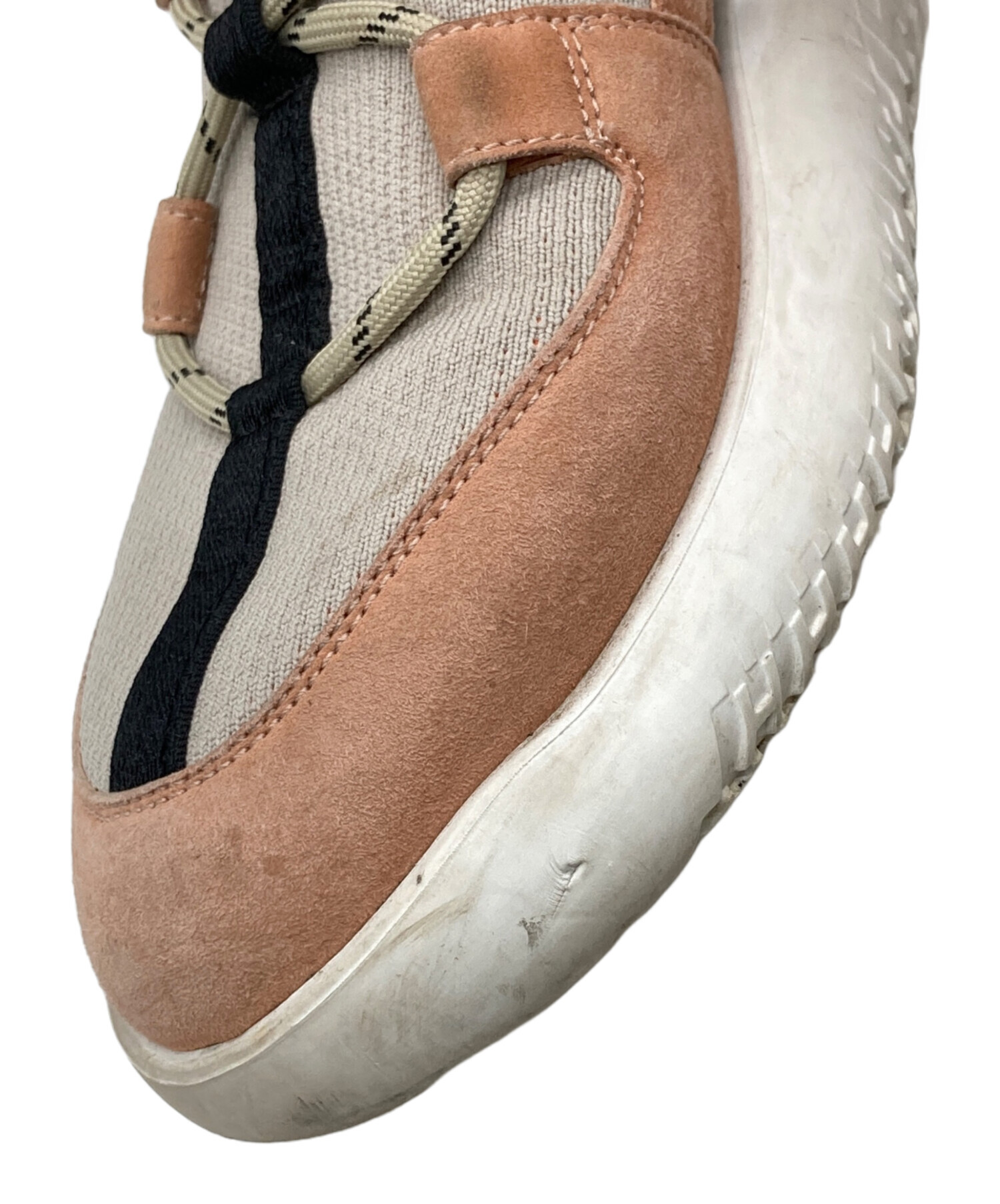 中古・古着通販】HERMES (エルメス) DUEL ニットスニーカー ベージュ  