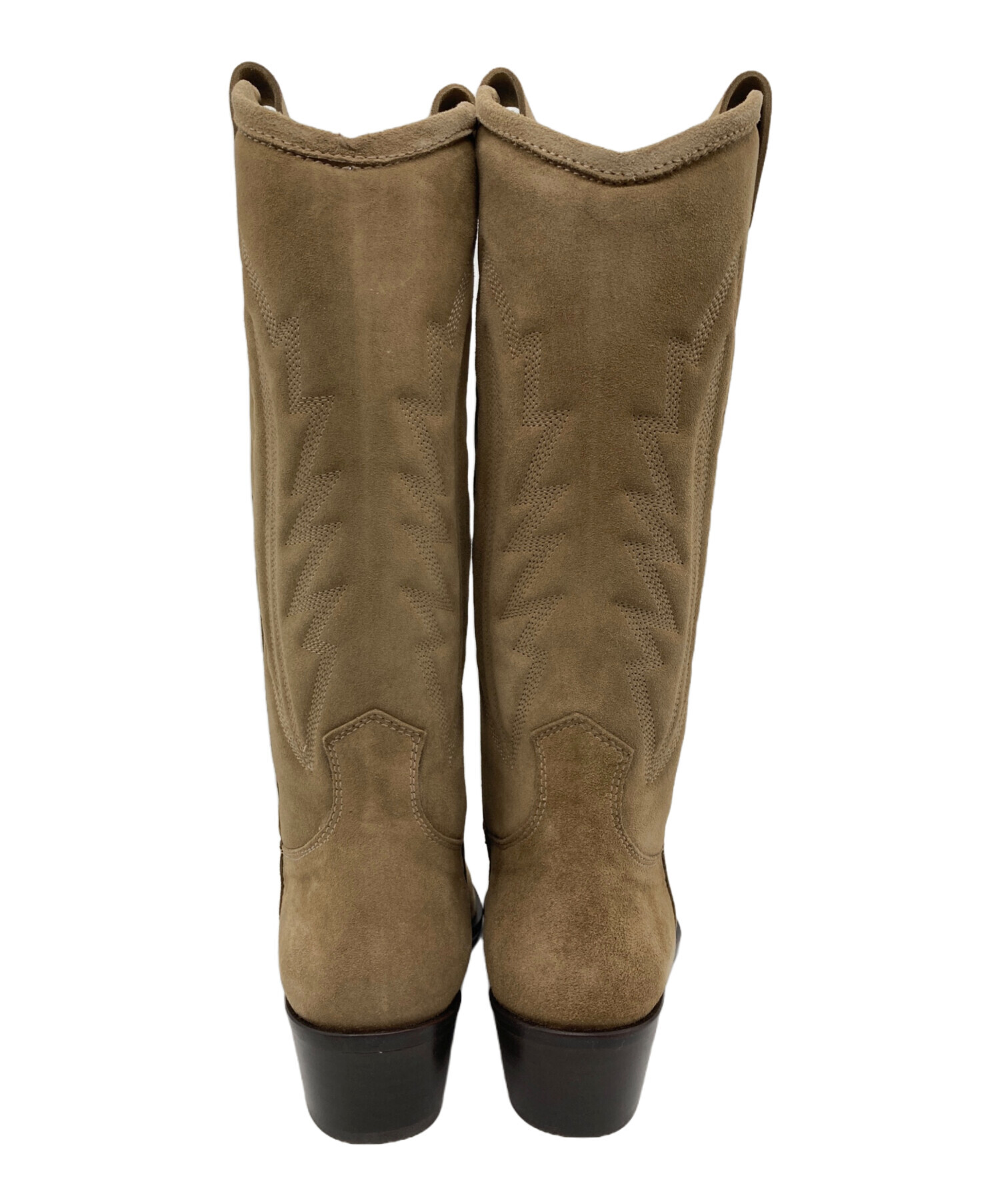 中古・古着通販】TORAL (トラル) スエードウエスタンブーツ ベージュ