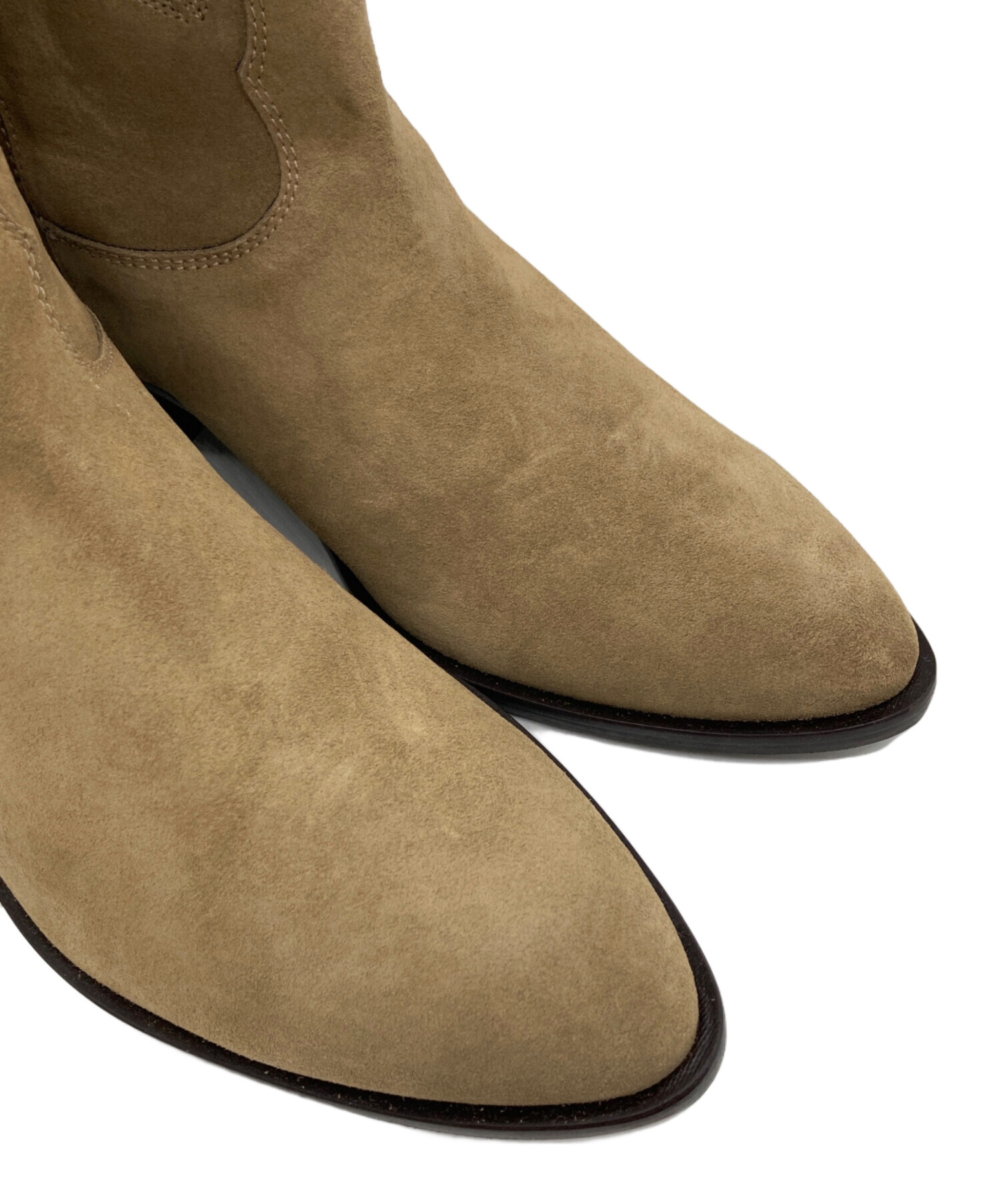 中古・古着通販】TORAL (トラル) スエードウエスタンブーツ ベージュ