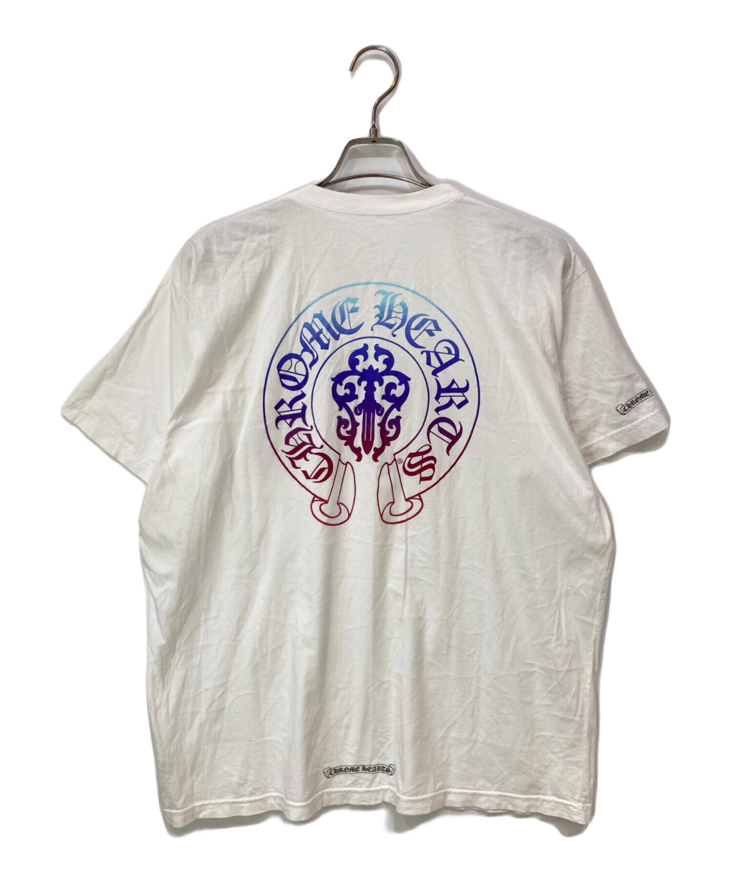 Chrome Hearts - CHROME HEARTS クロムハーツ 半袖Tシャツ サイズM ヴァインダガー ホースシュー グラデーション ホワイト 美品 中古 4b005348 中古・古着通販】CHROME HEARTS (クロムハーツ) グラデーションホース