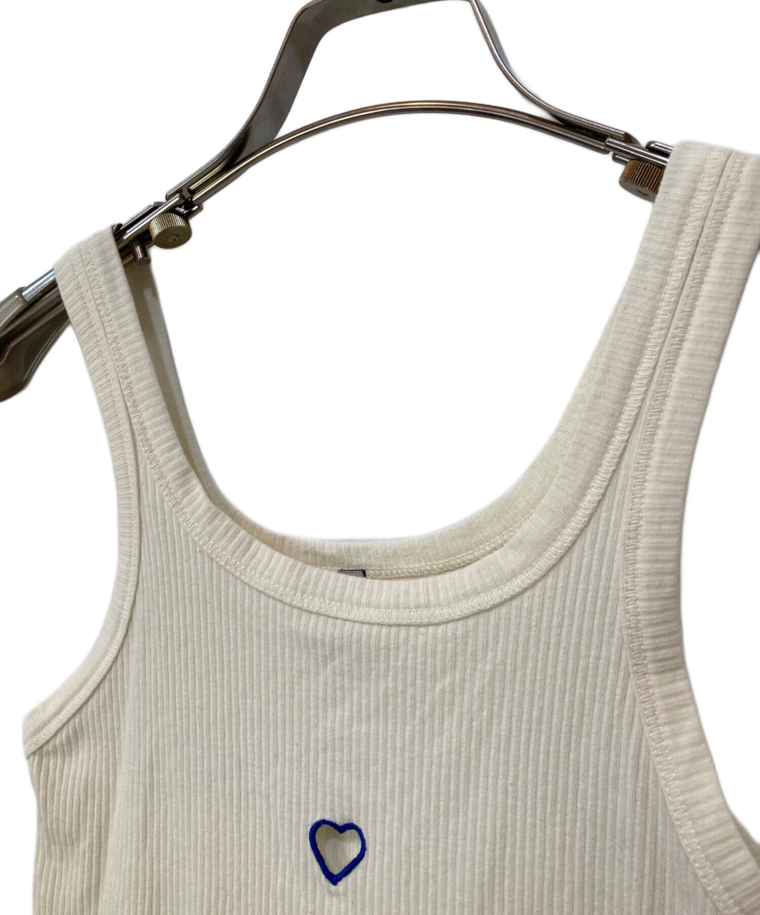 中古・古着通販】BASERANGE (ベースレンジ) HEART TANK ホワイト