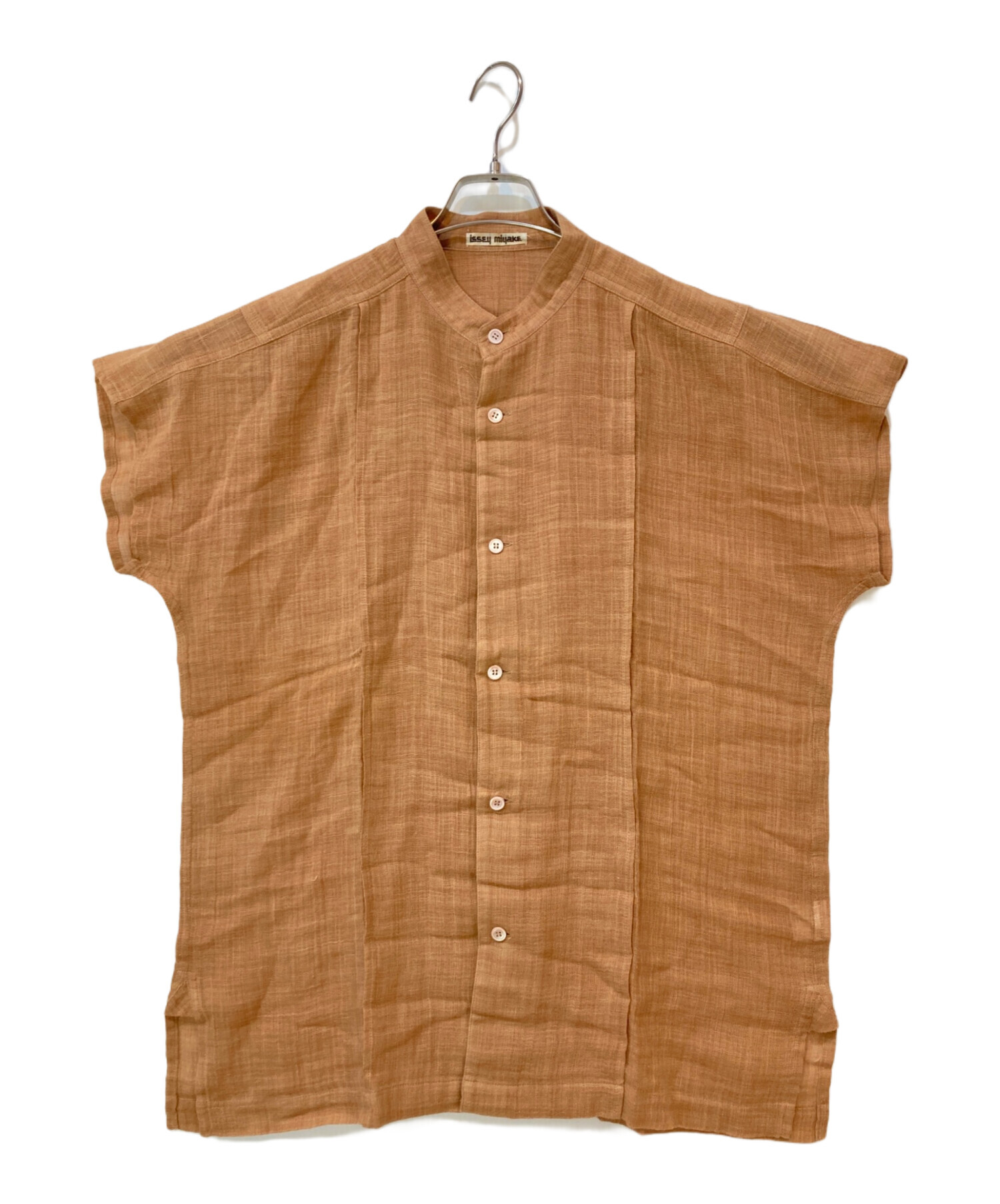 中古・古着通販】ISSEY MIYAKE (イッセイミヤケ) 70s~80s リネン混半袖 