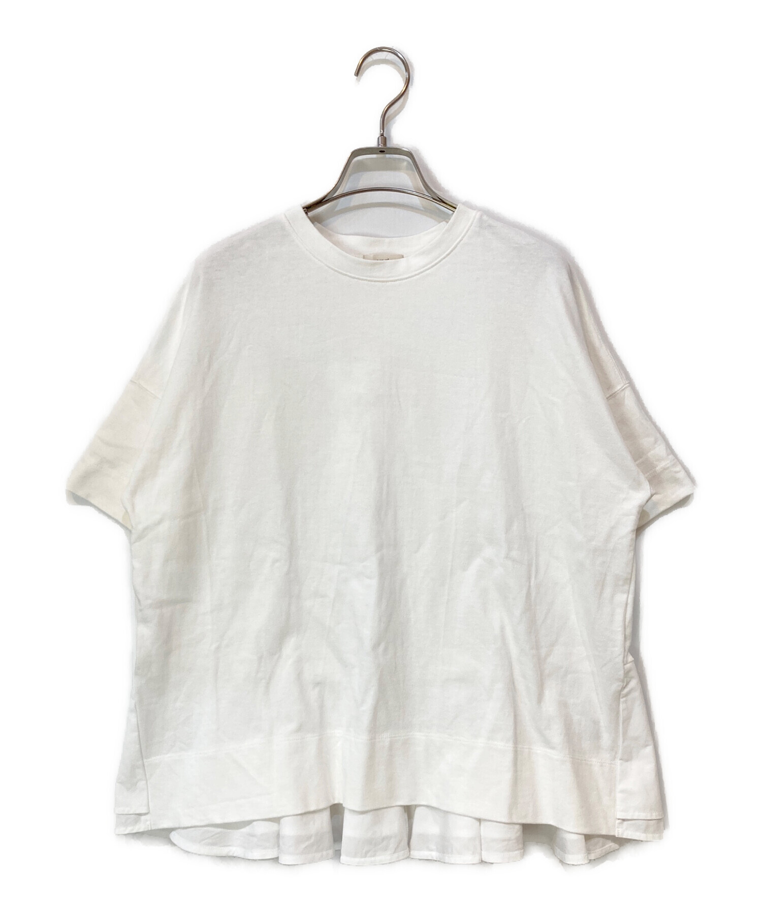 中古・古着通販】YORI (ヨリ) ソリッドバックフレアTee ホワイト 