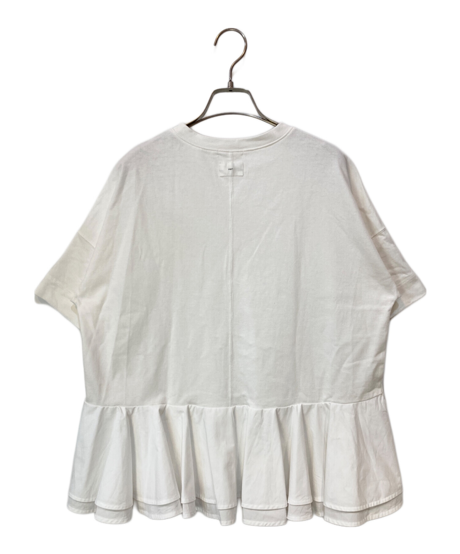 【yoriヨリ】今季完売　ソリッドバックフレアTee ホワイト 中古・古着通販】YORI (ヨリ) ソリッドバックフレアTee ホワイト
