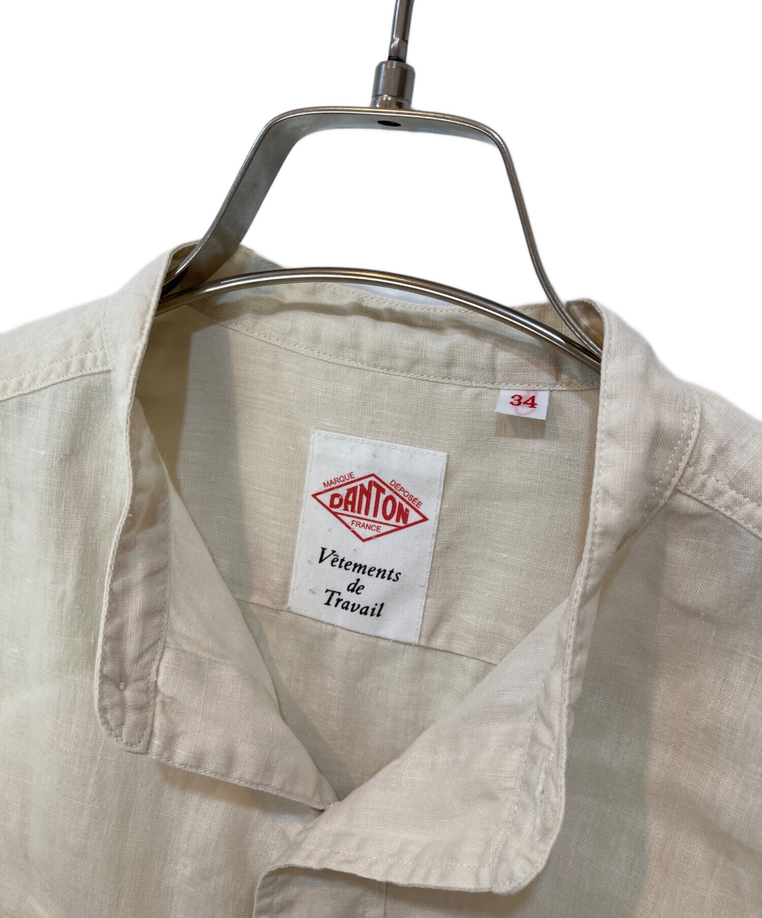 中古・古着通販】DANTON (ダントン) リネンバンドカラーシャツ 