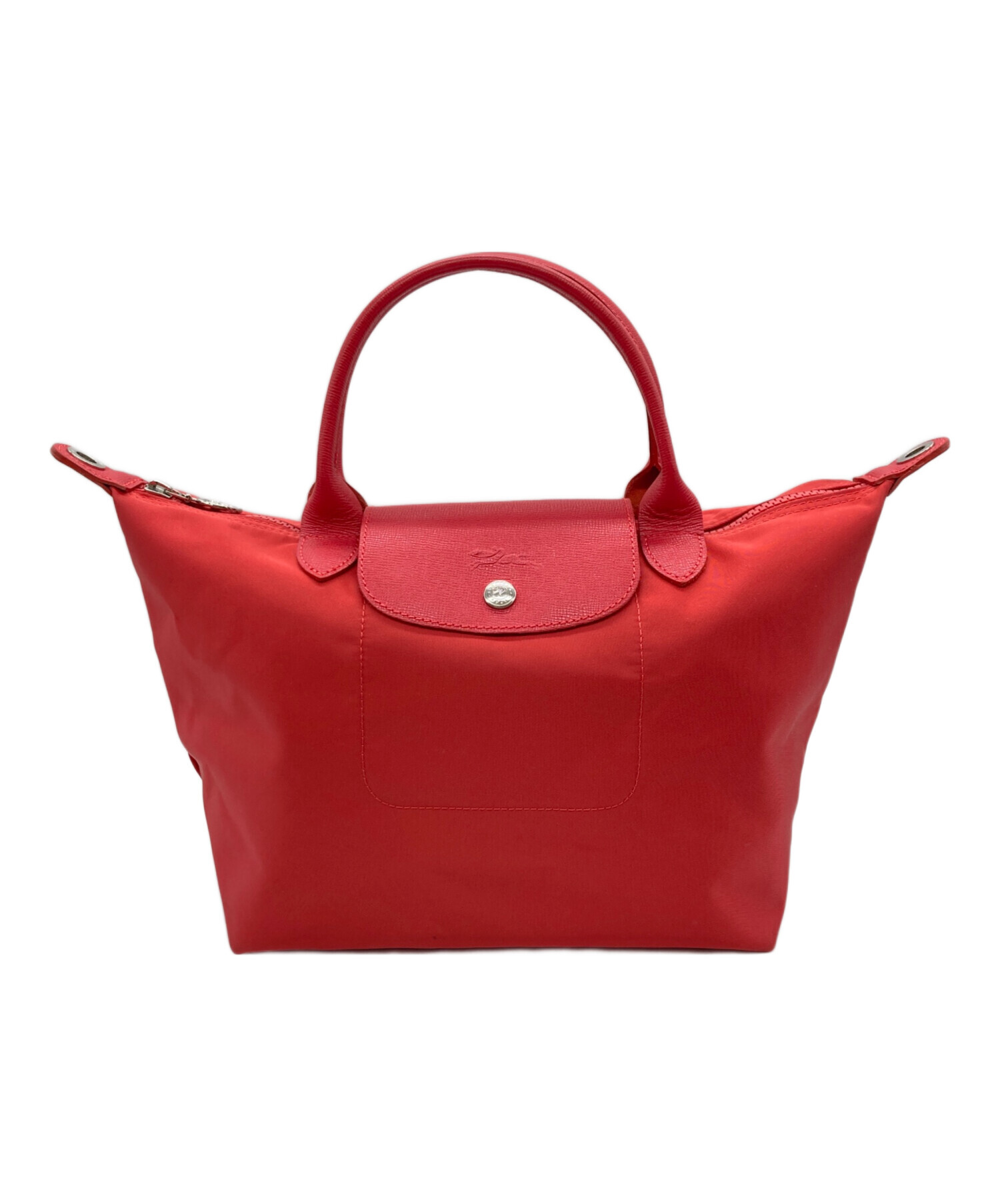 中古・古着通販】LONGCHAMP (ロンシャン) 折り畳み 2WAYバッグ レッド 