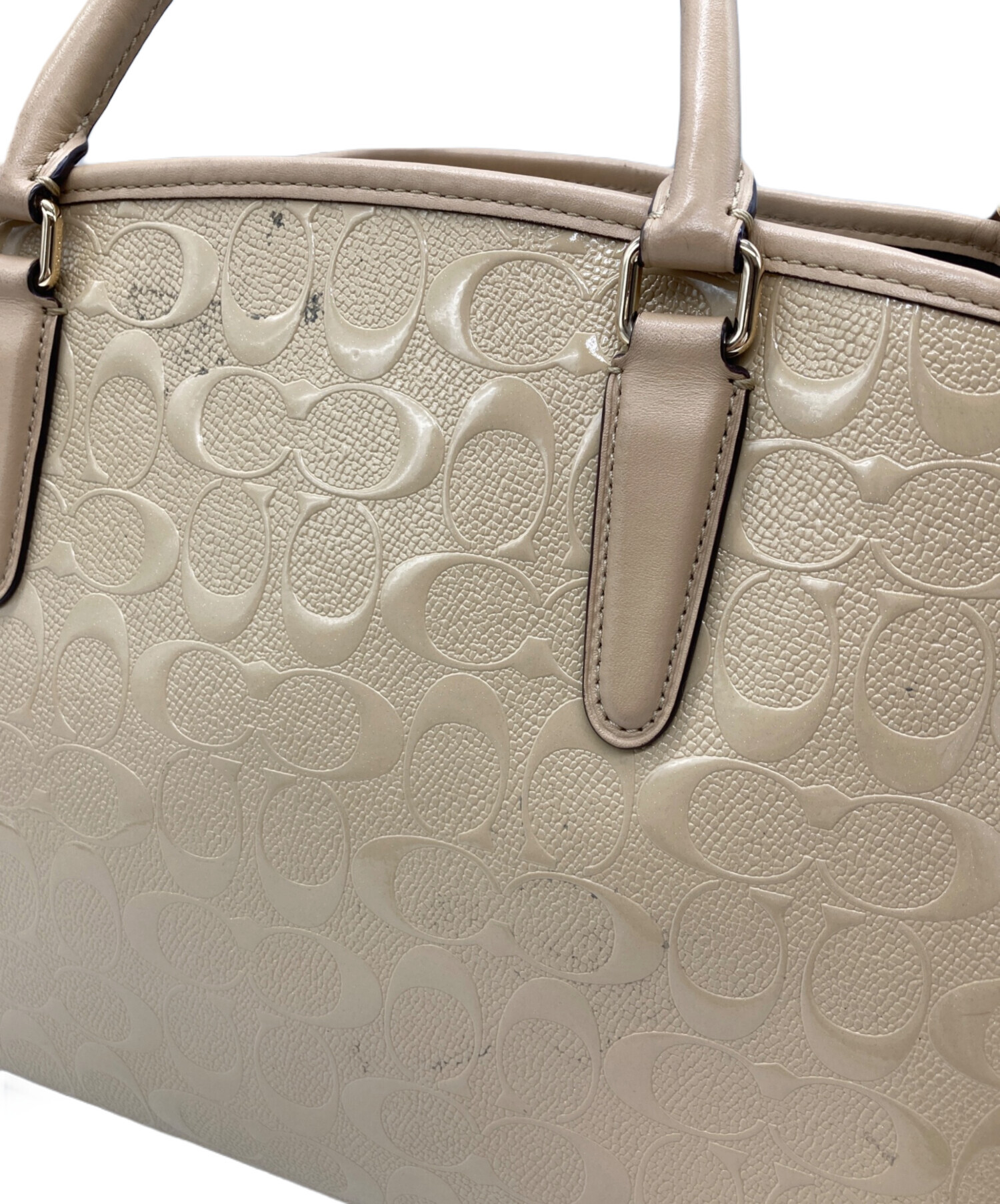 中古・古着通販】COACH (コーチ) デボスド シグネチャー パテント 