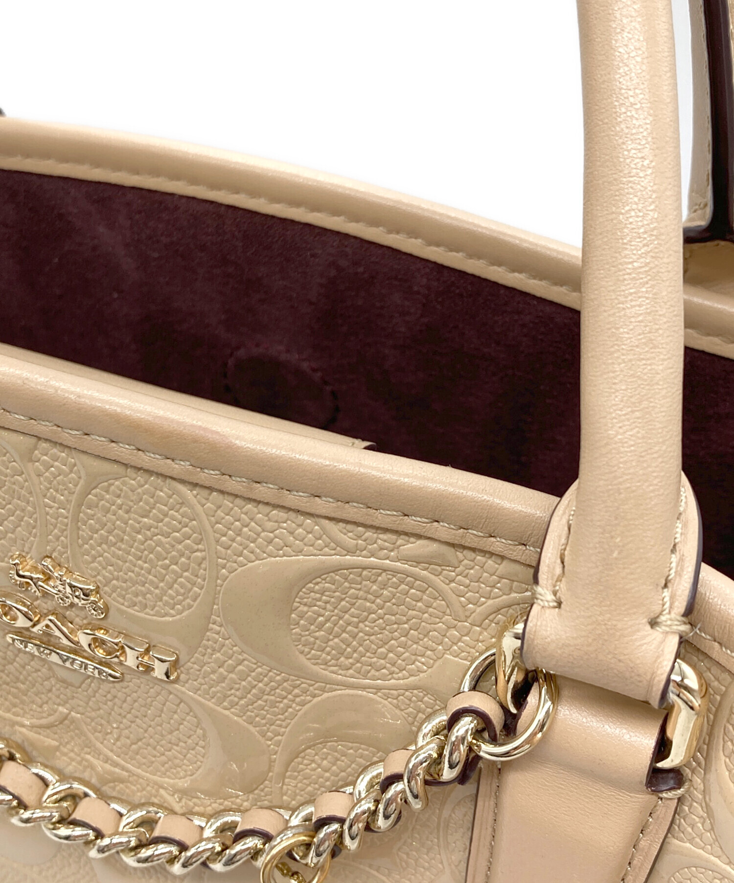 中古・古着通販】COACH (コーチ) デボスド シグネチャー パテント 