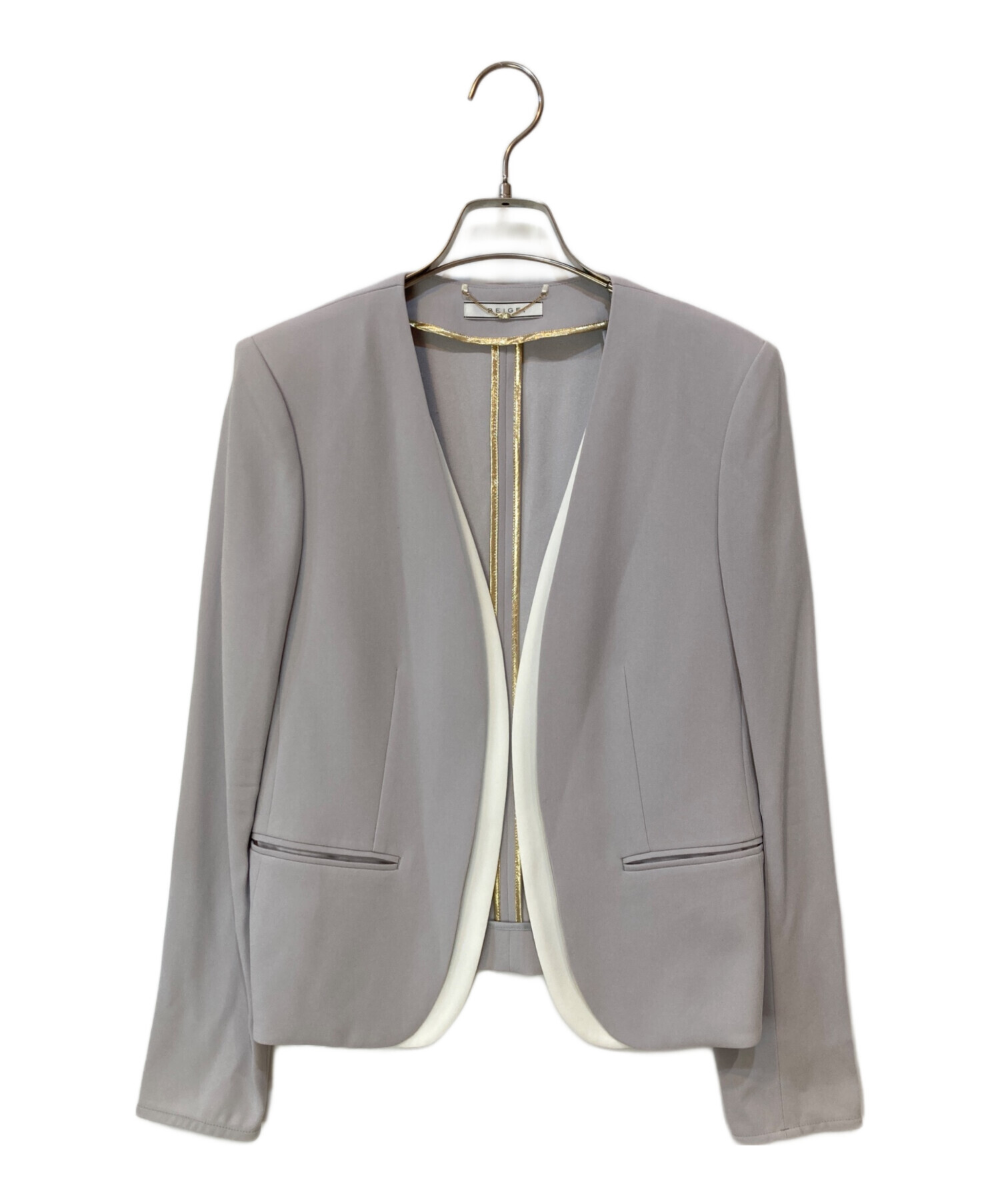 中古・古着通販】BEIGE (ベイジ) CINDYダブルカラージャケット グレー