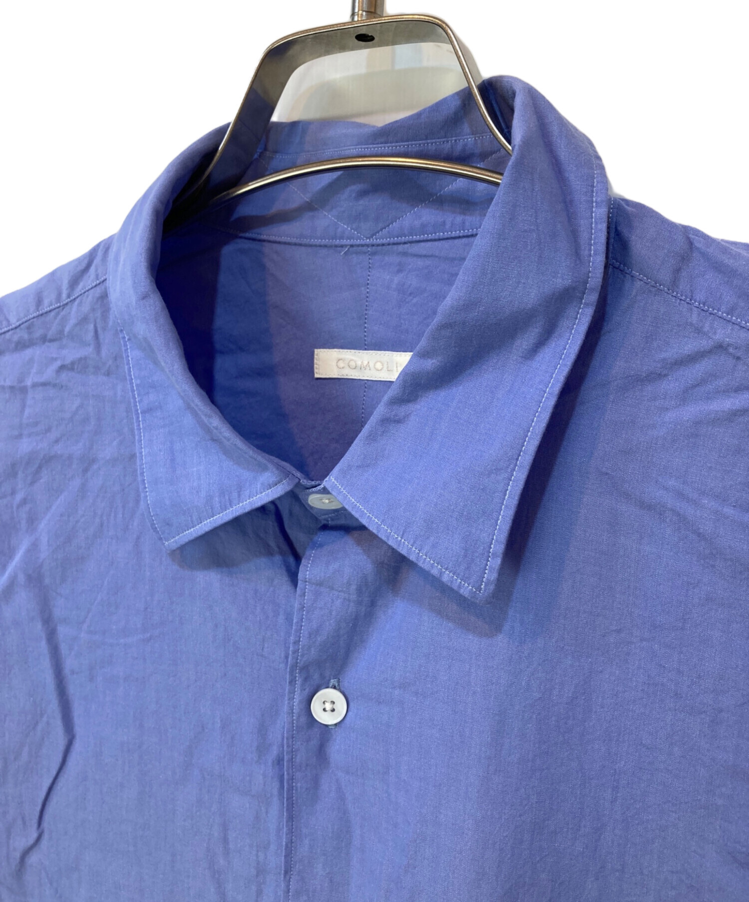 中古・古着通販】COMOLI (コモリ) コモリシャツ ブルー サイズ:4